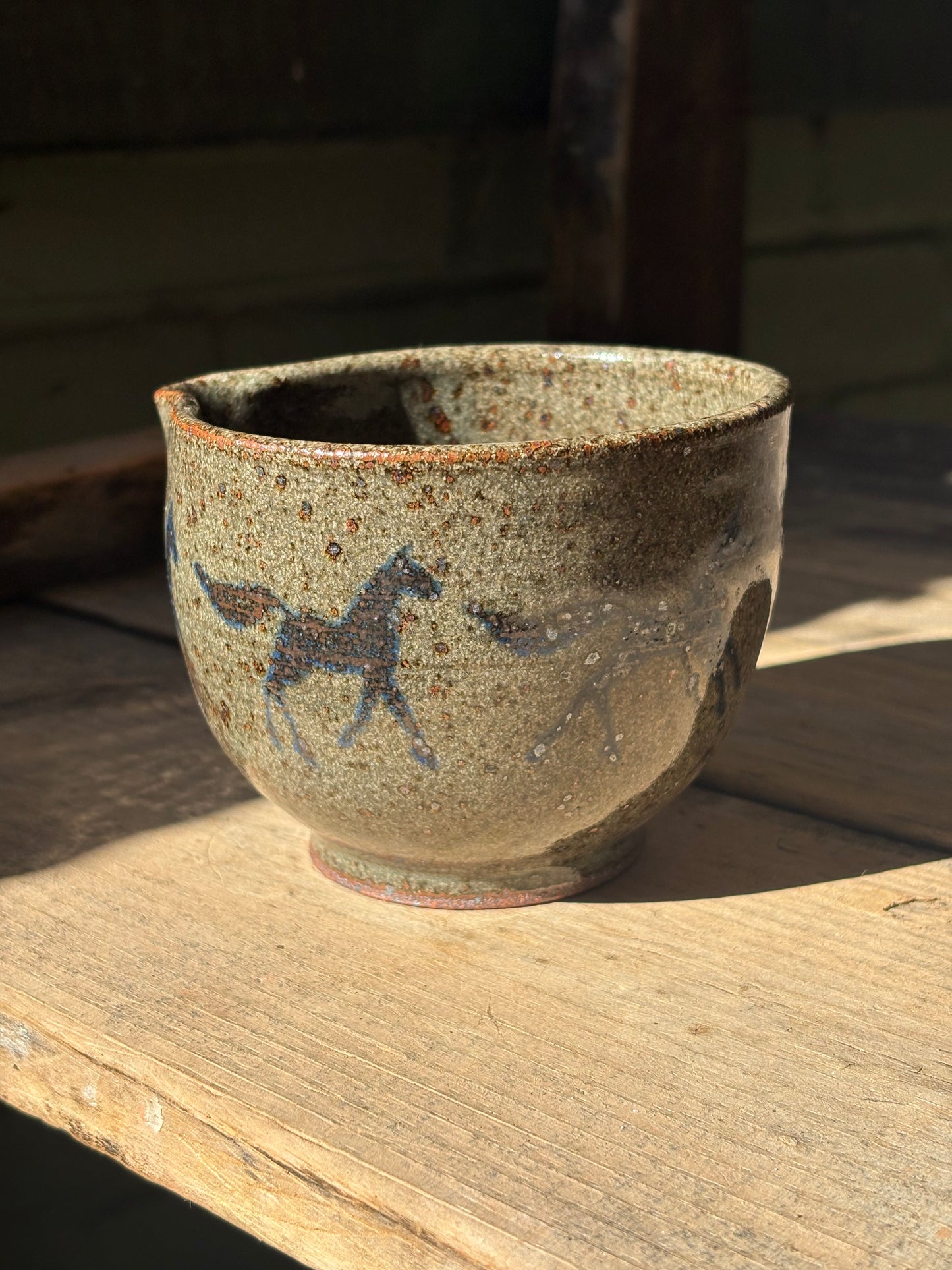 Running Horses matcha bowl