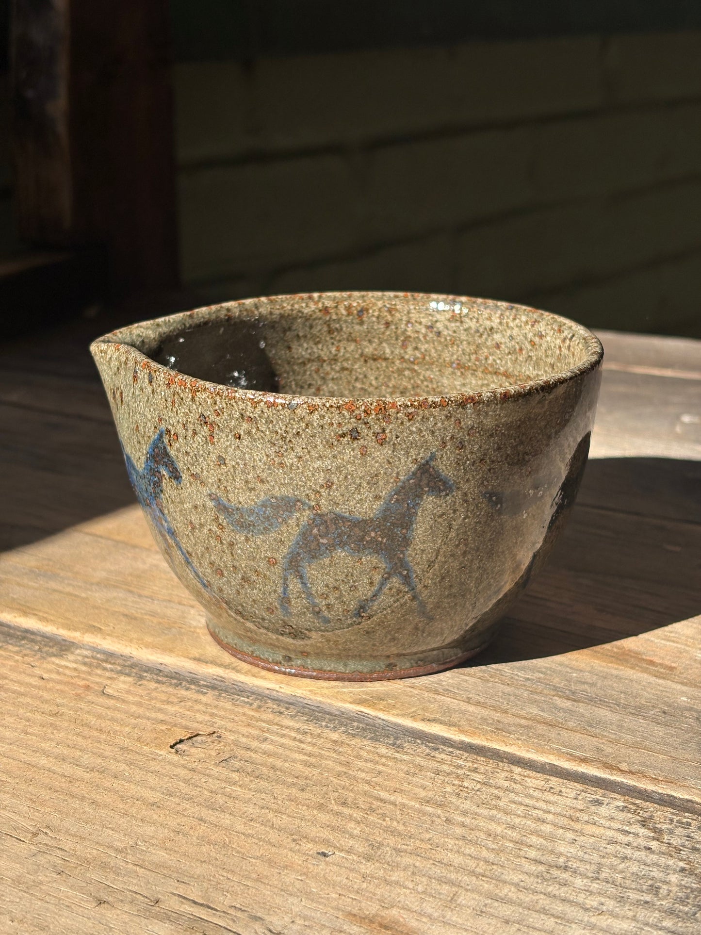 Running Horses matcha bowl