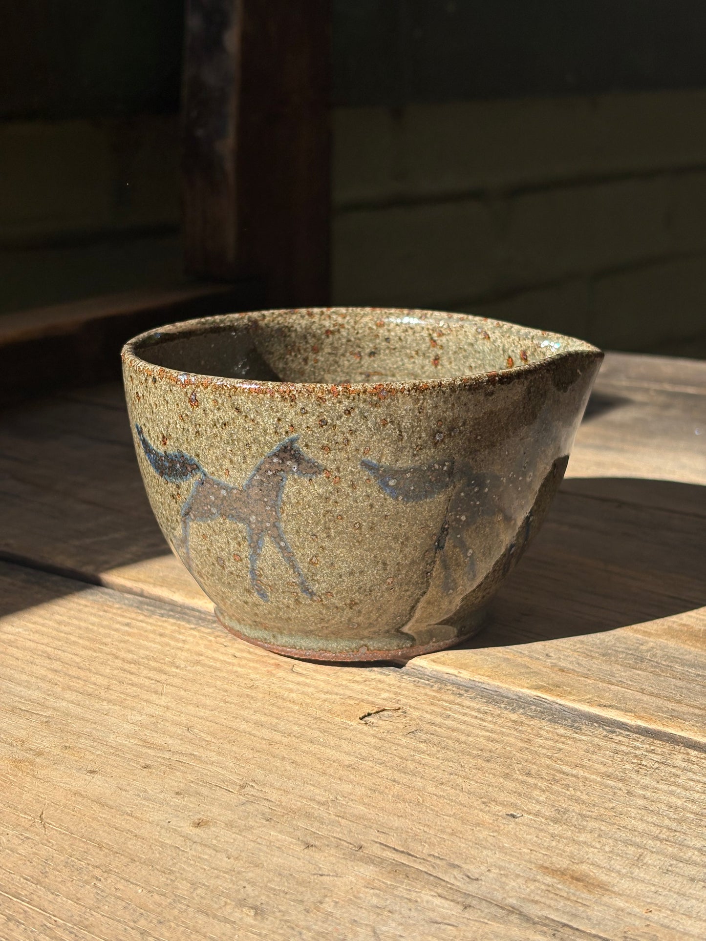 Running Horses matcha bowl