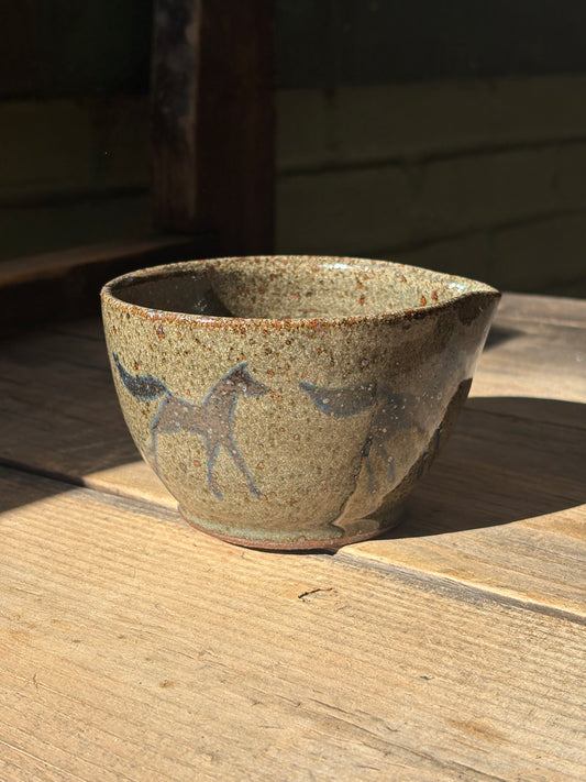Running Horses matcha bowl