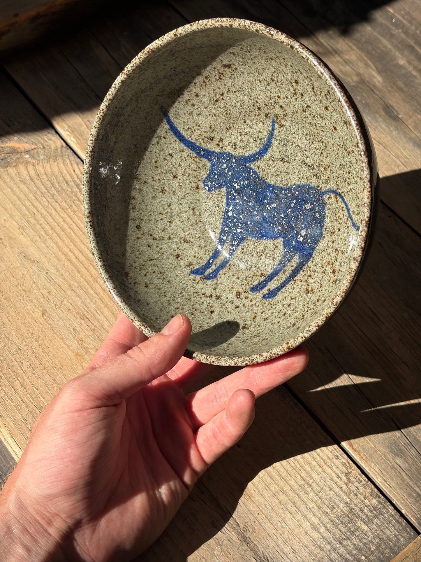 Bull with Barbed Wire bowl