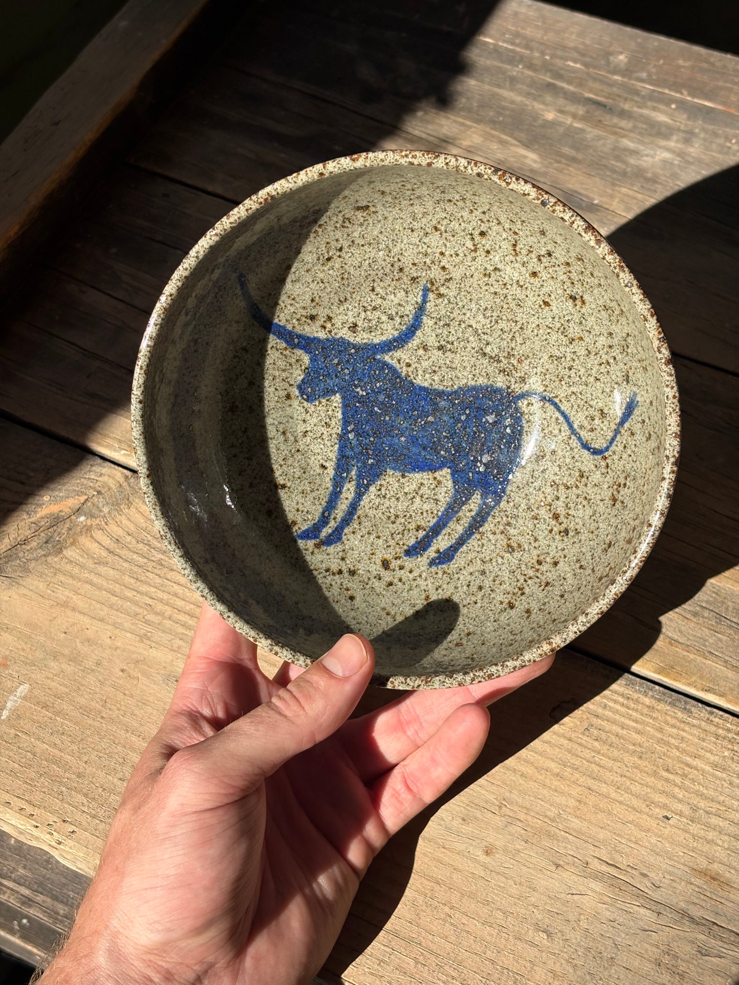 Bull with Barbed Wire bowl
