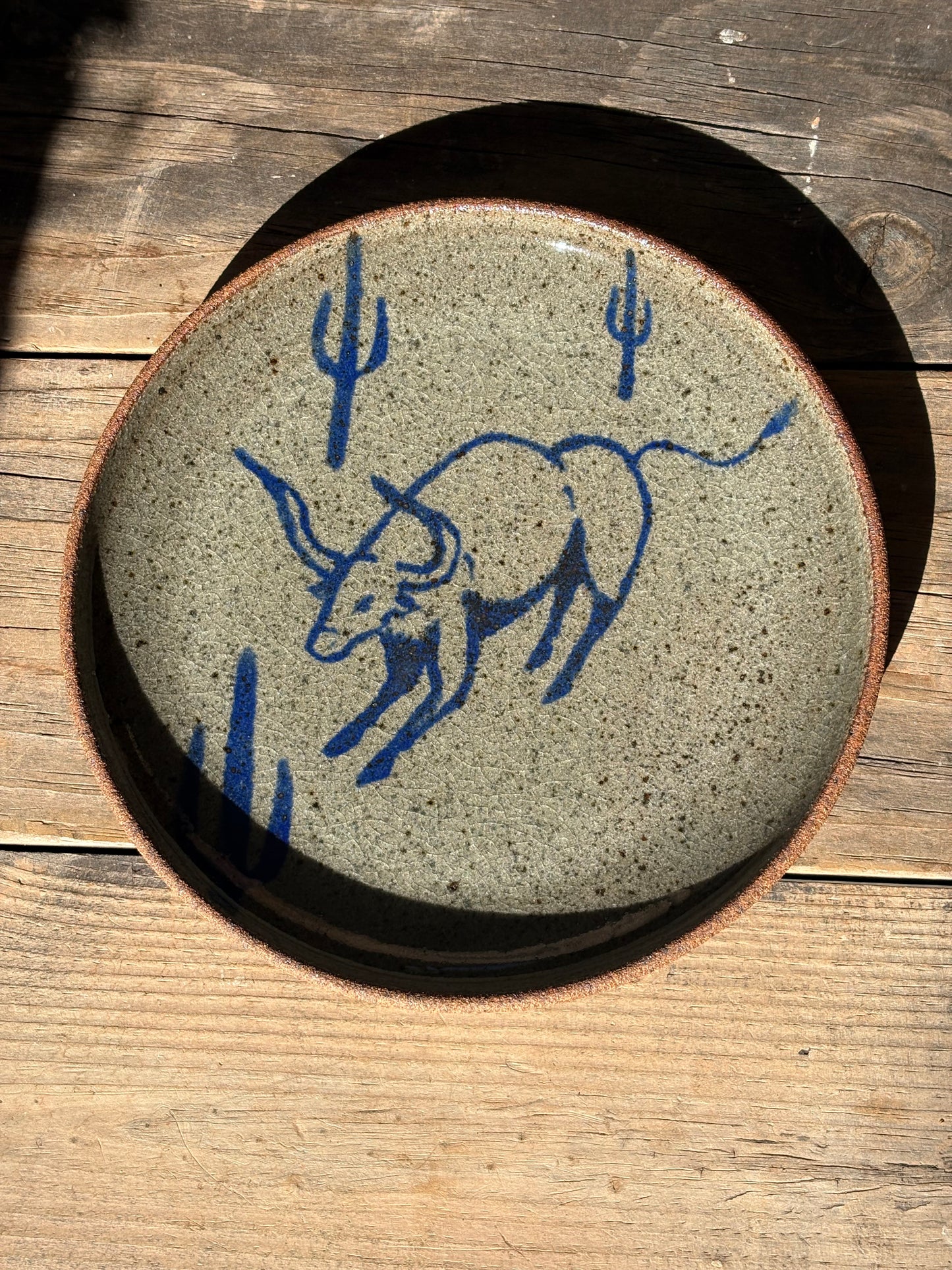 Bull and Cactus plate