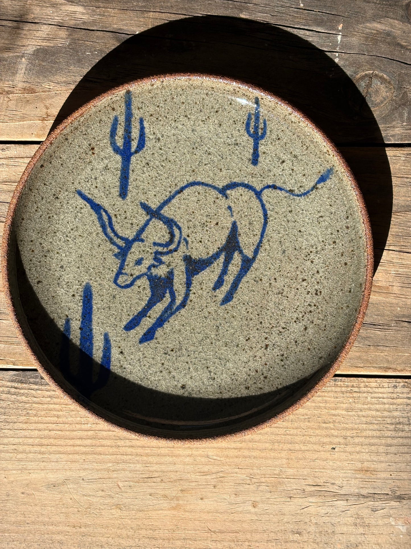 Bull and Cactus plate