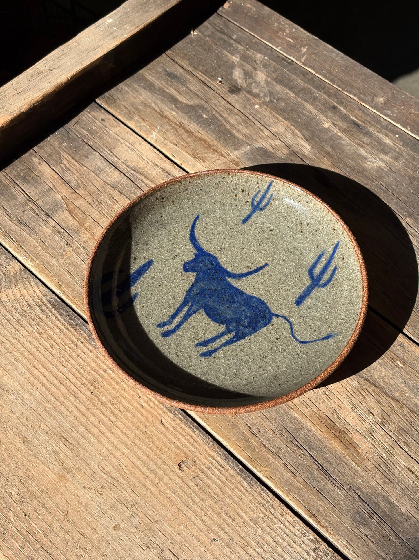 Bull and Cactus plate