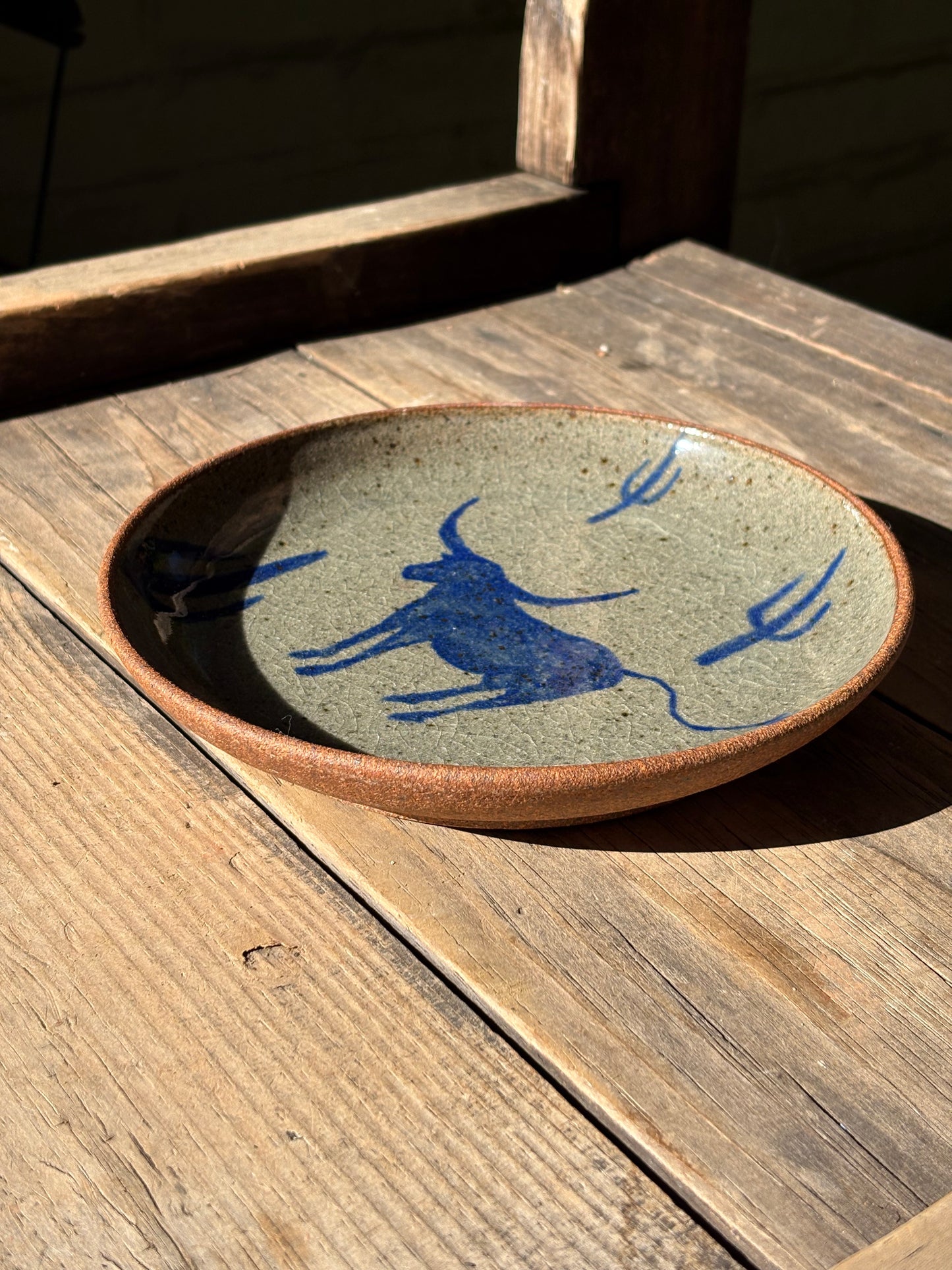 Bull and Cactus plate