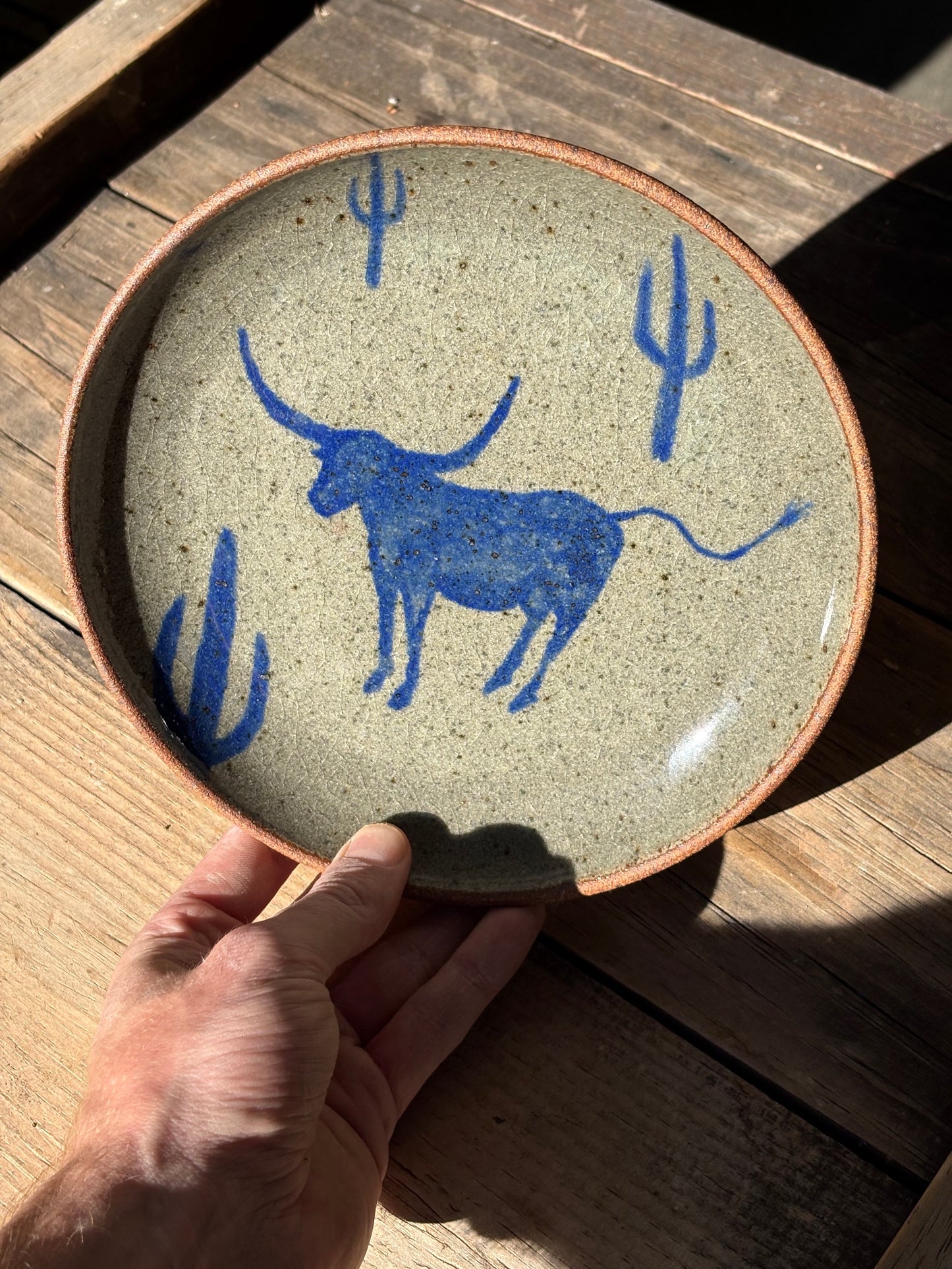 Bull and Cactus plate