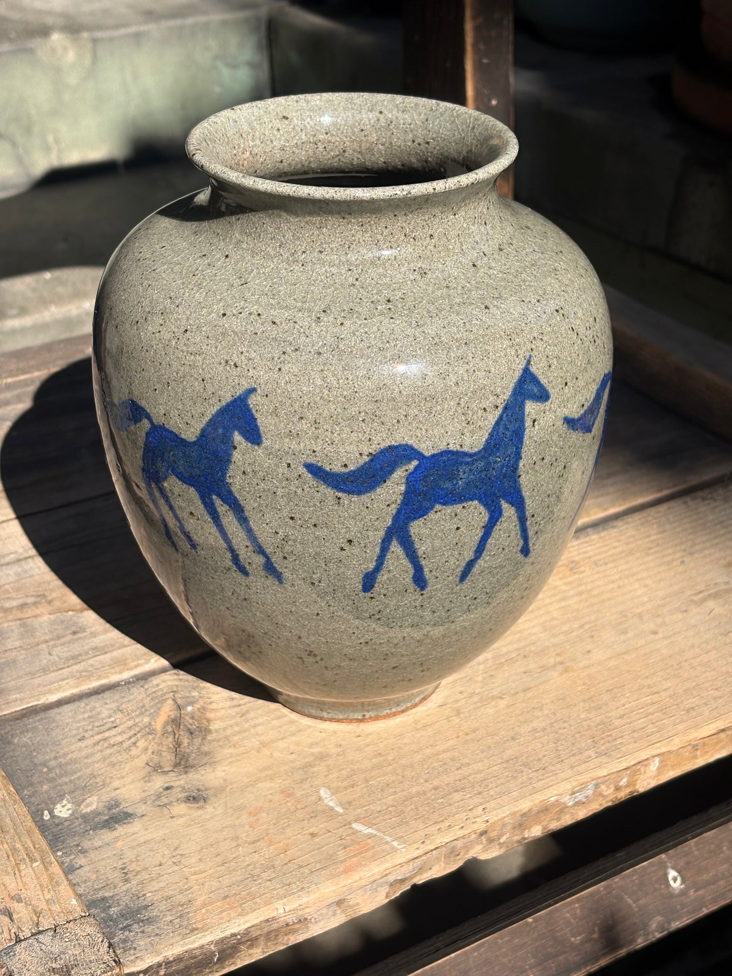 Running Horses vase