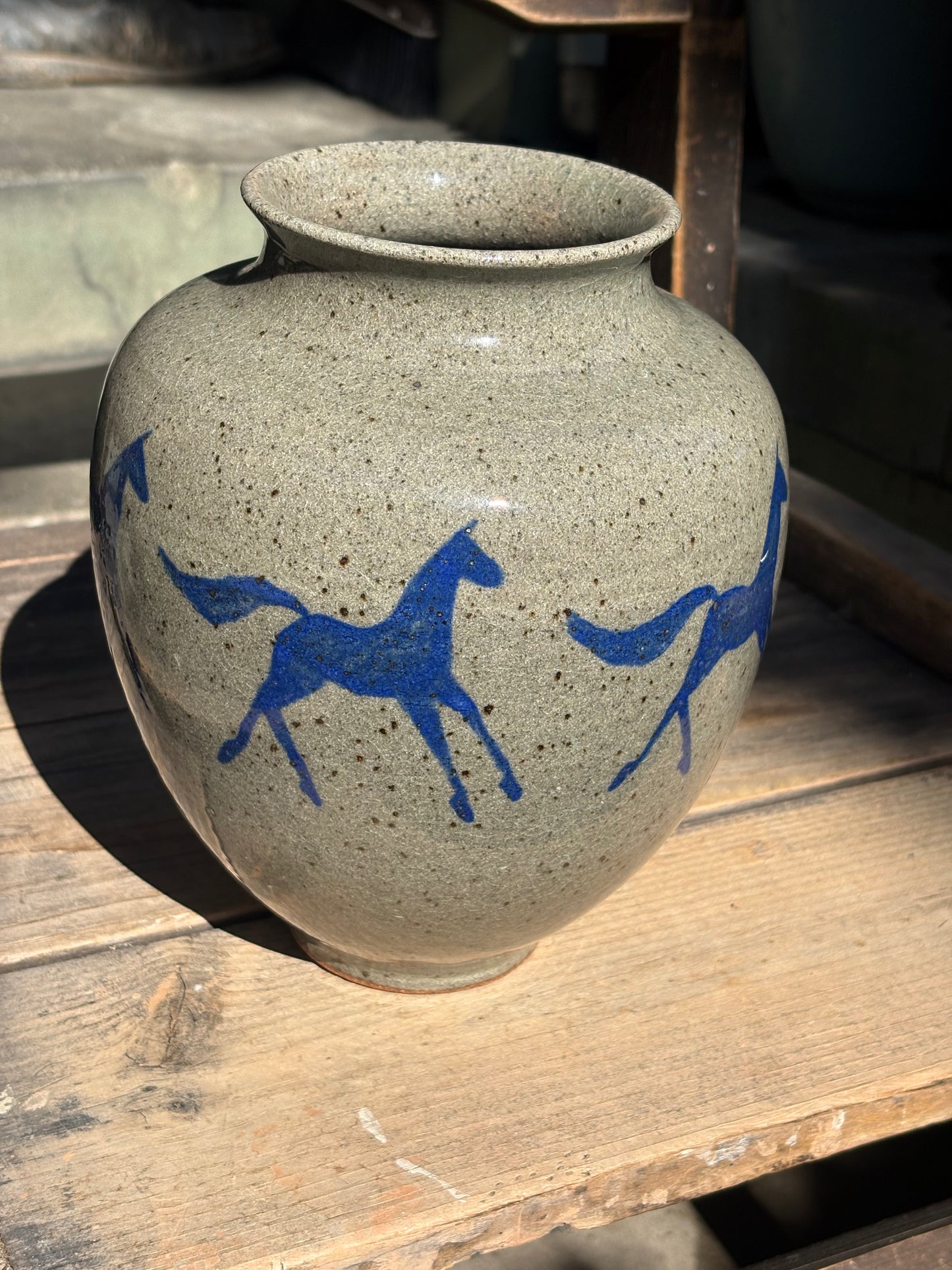 Running Horses vase