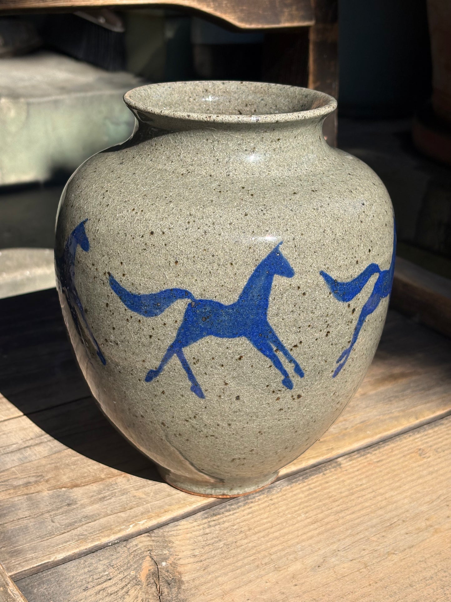 Running Horses vase