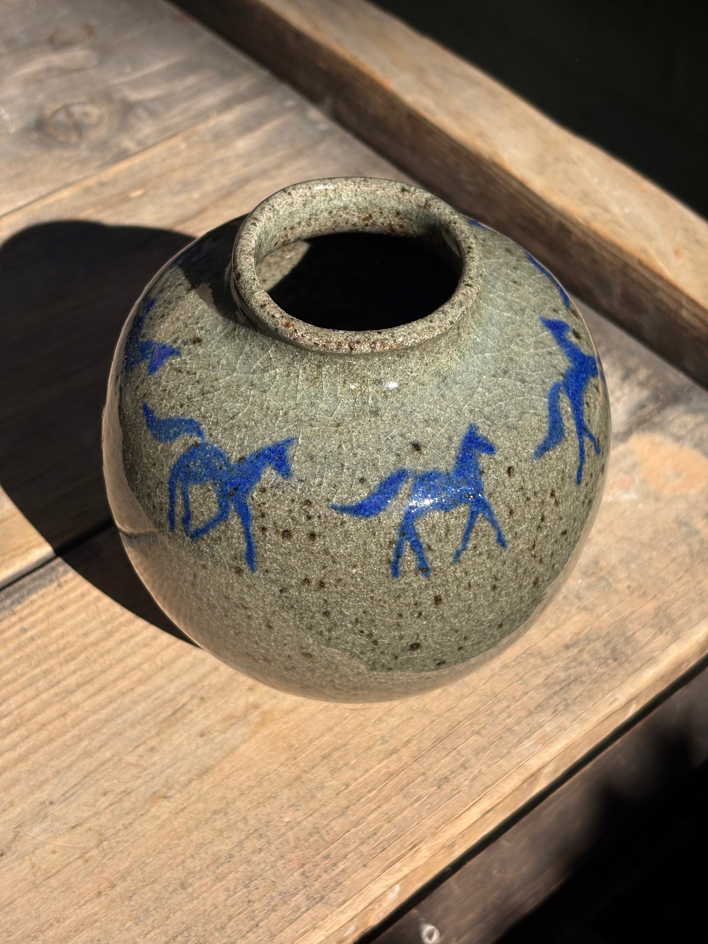 Running Horses vase