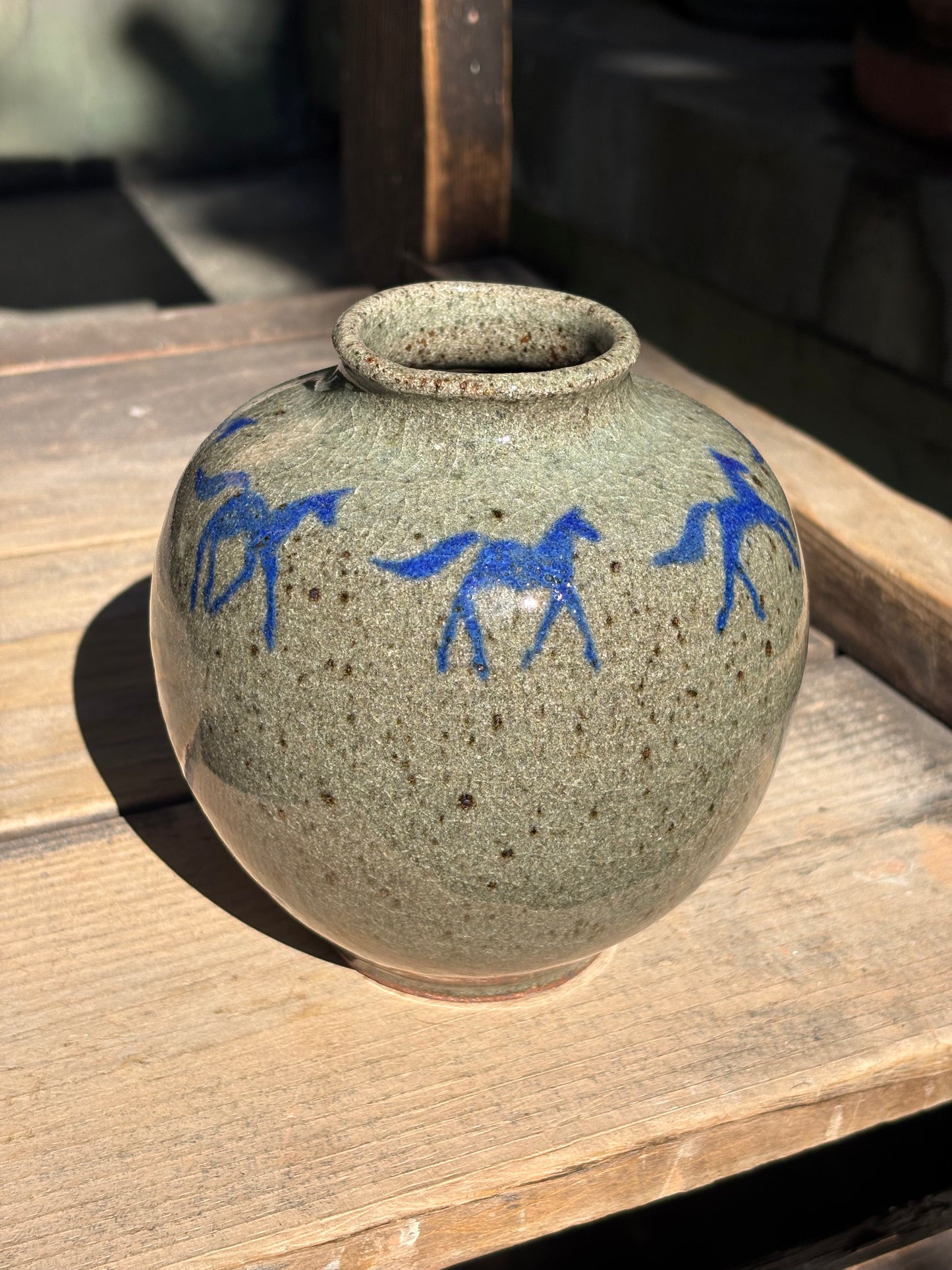 Running Horses vase