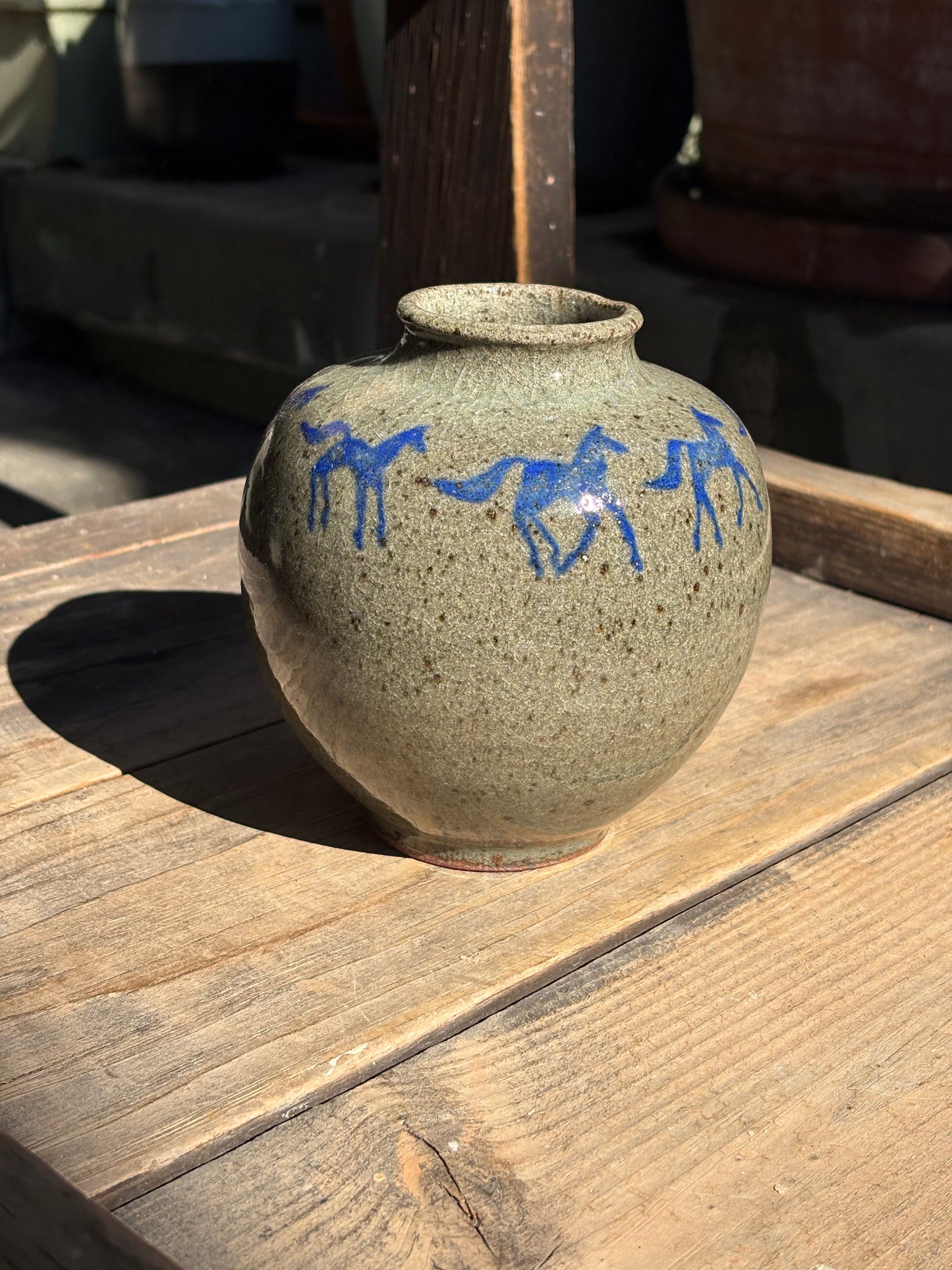 Running Horses vase