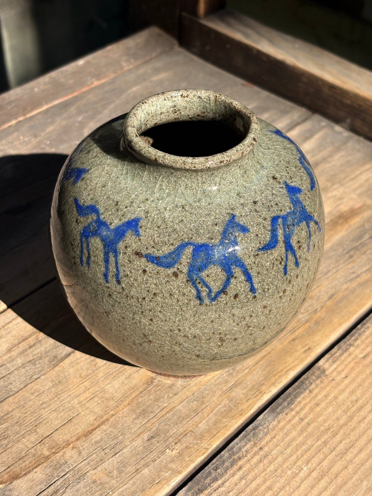 Running Horses vase