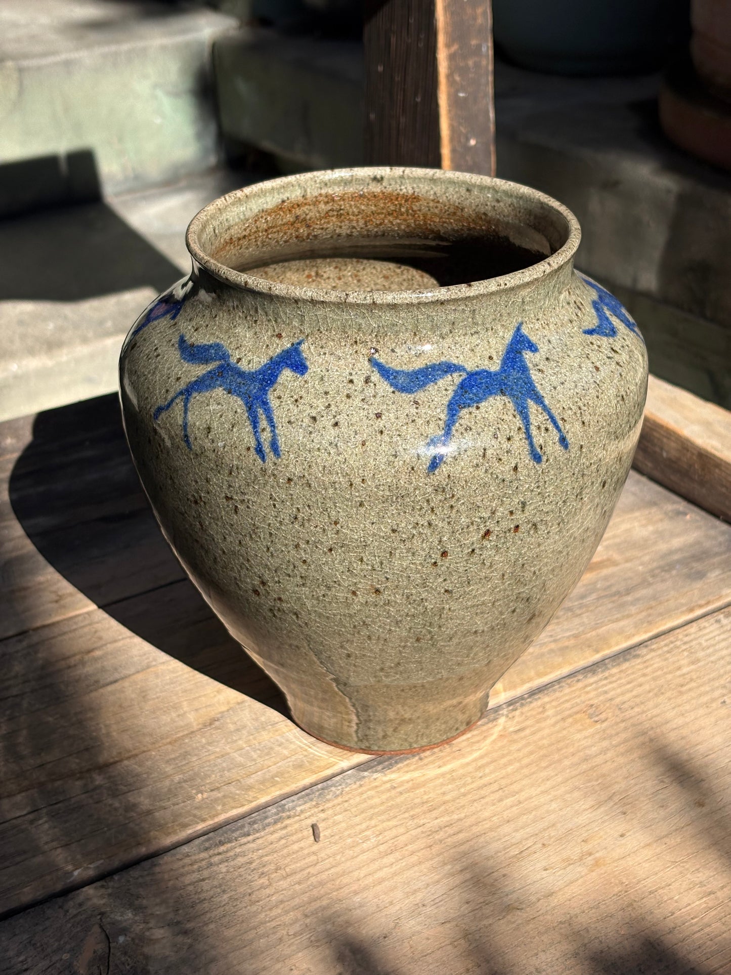 Running Horses vase