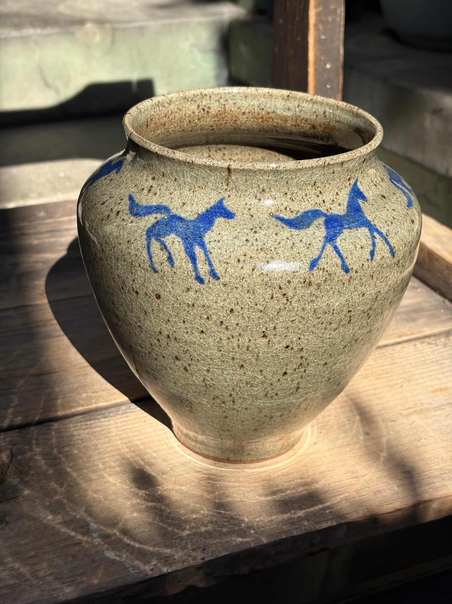 Running Horses vase