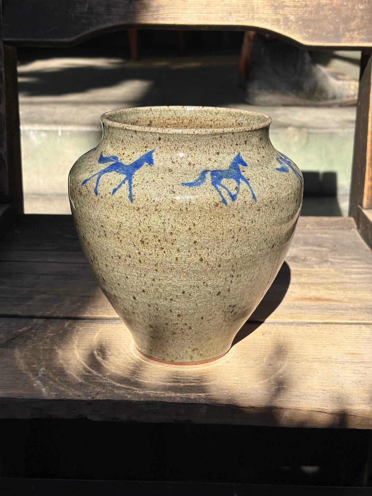 Running Horses vase
