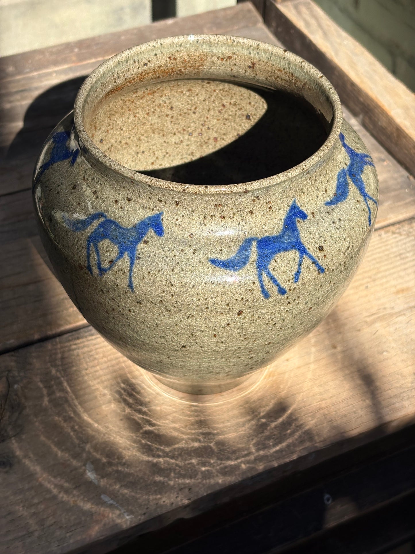 Running Horses vase