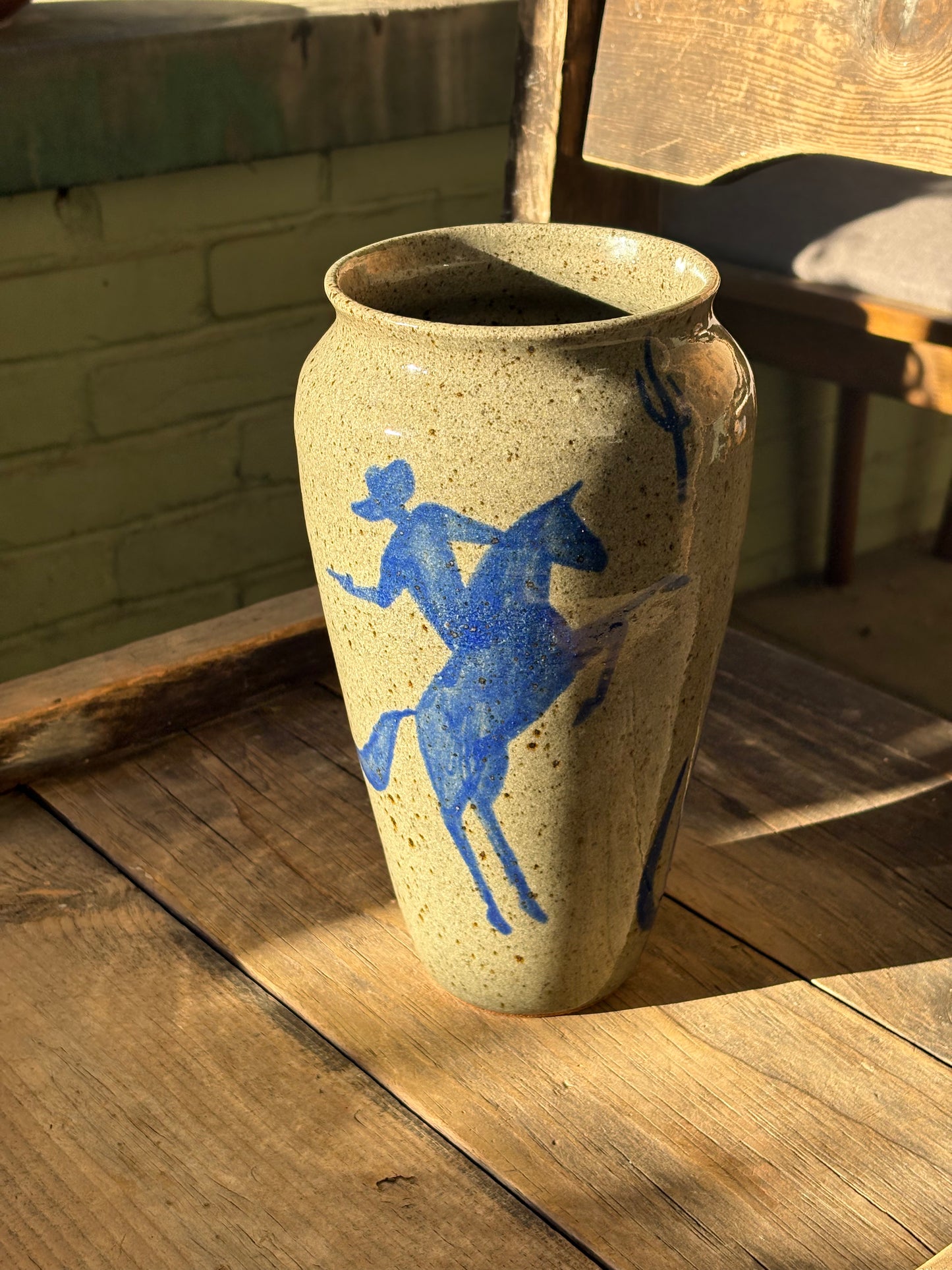 Cowboy Shootout vase