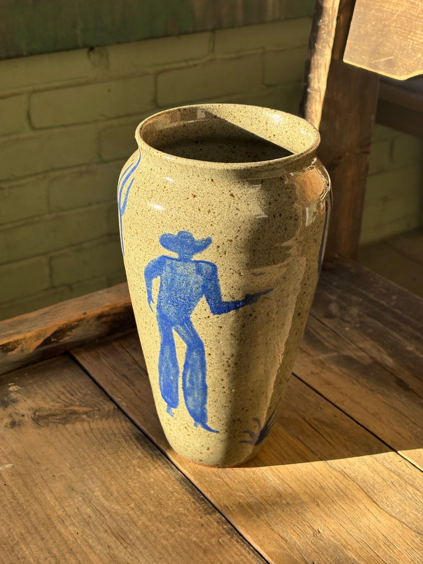 Cowboy Shootout vase