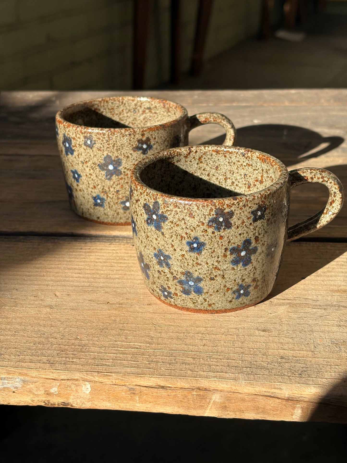 Blue Flowers mug set