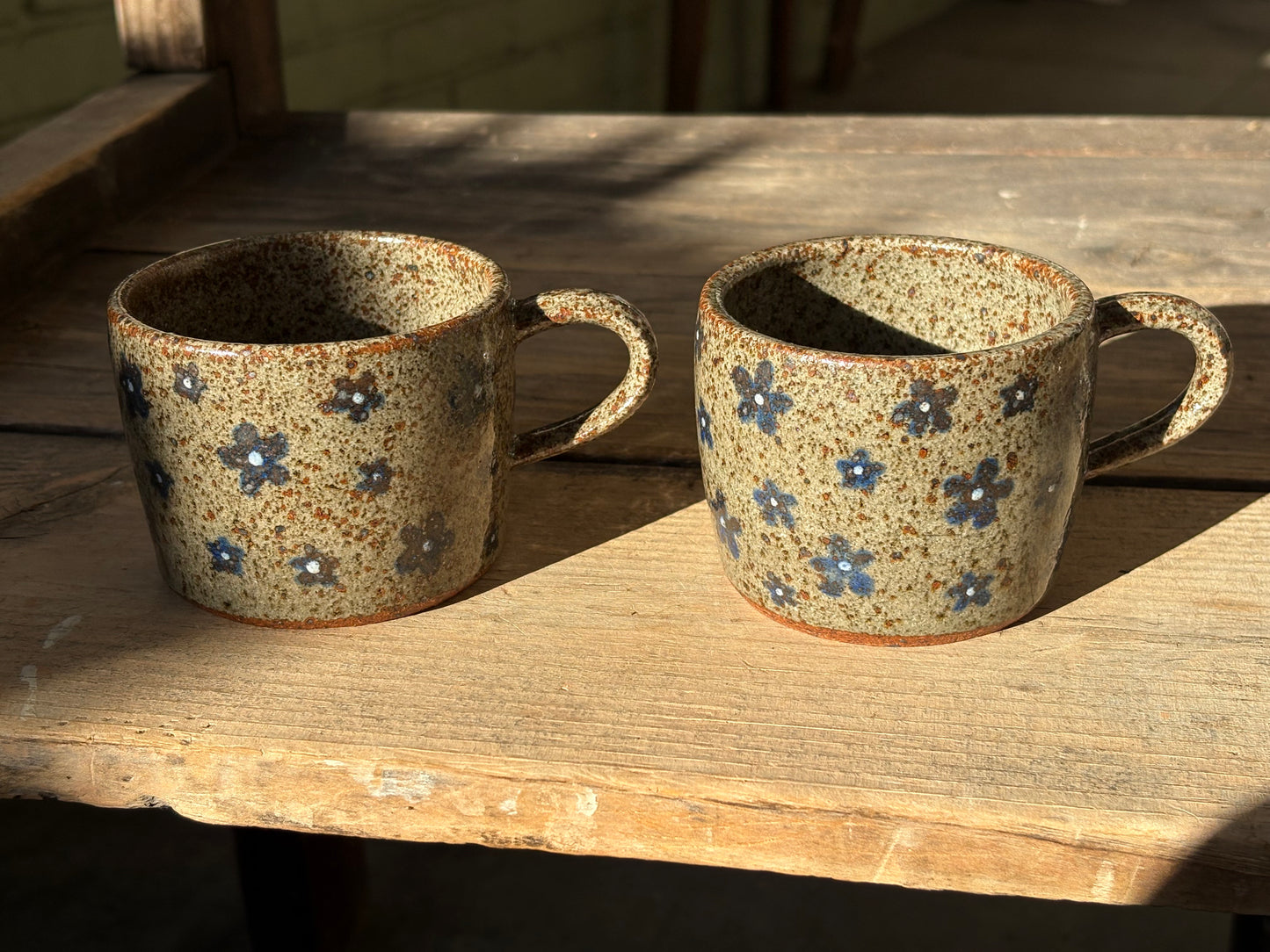 Blue Flowers mug set