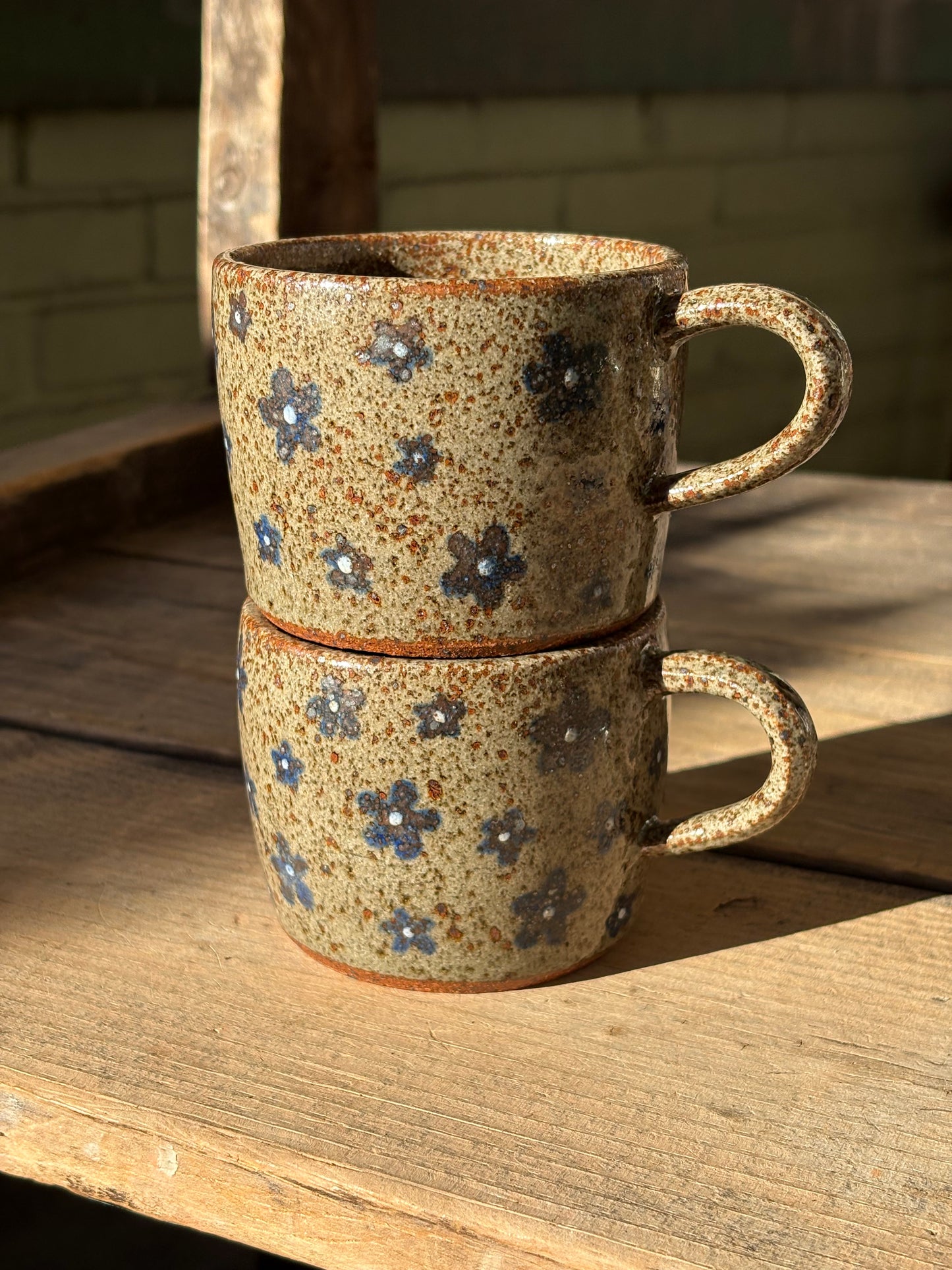 Blue Flowers mug set