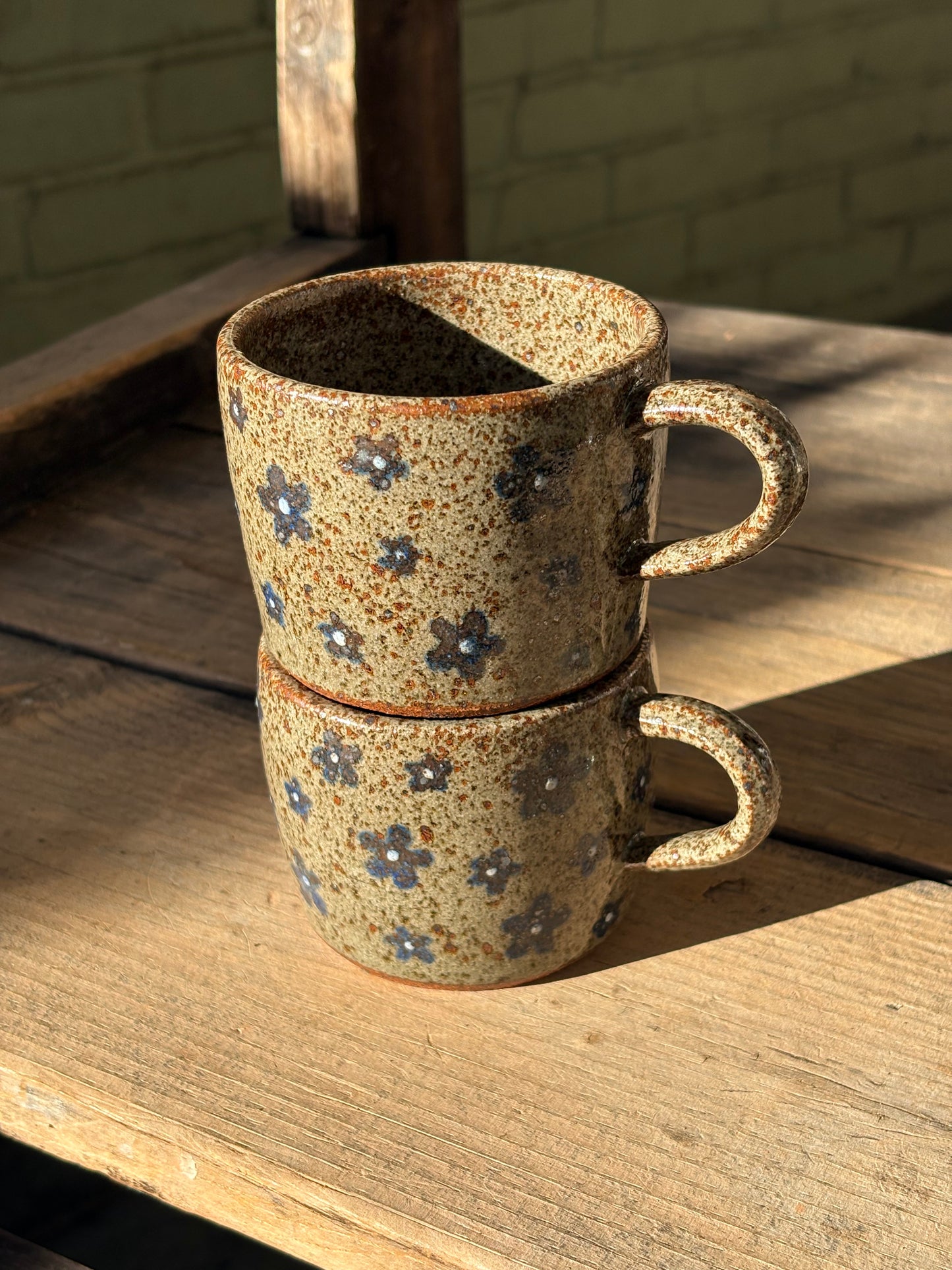 Blue Flowers mug set