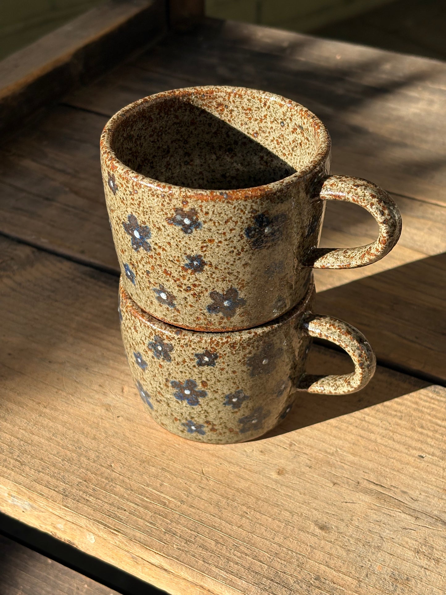 Blue Flowers mug set