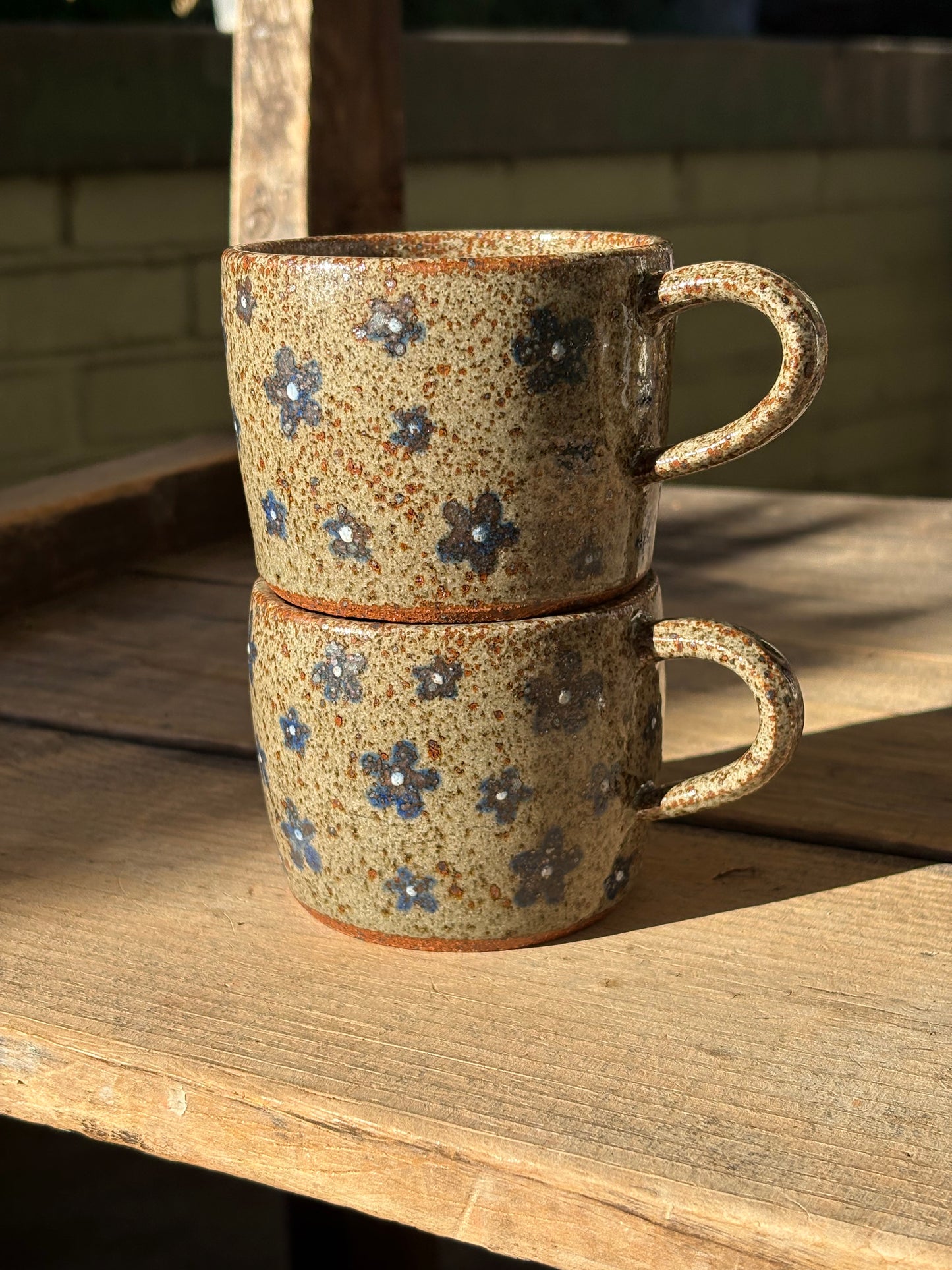 Blue Flowers mug set