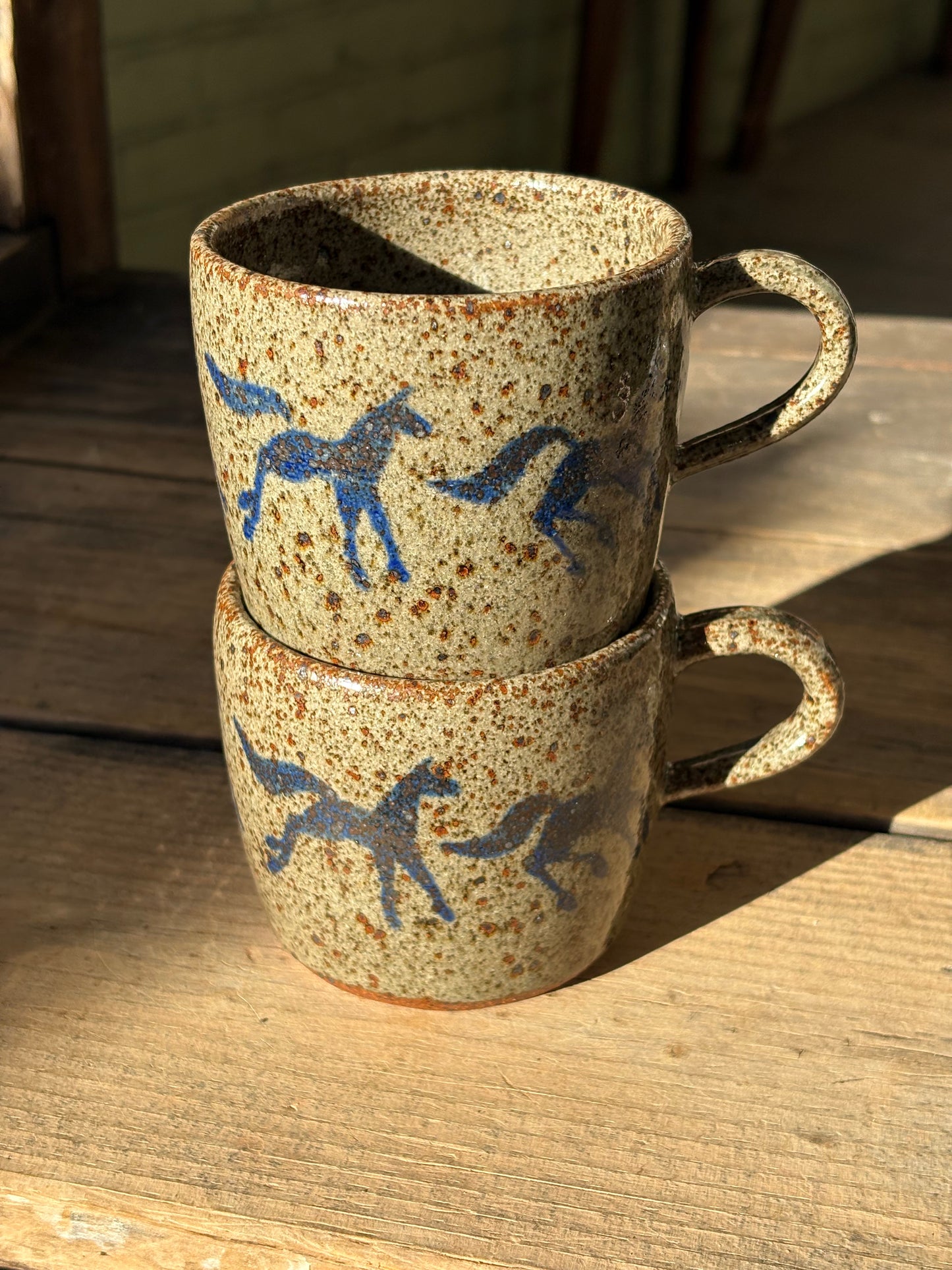 Running Horses mug set