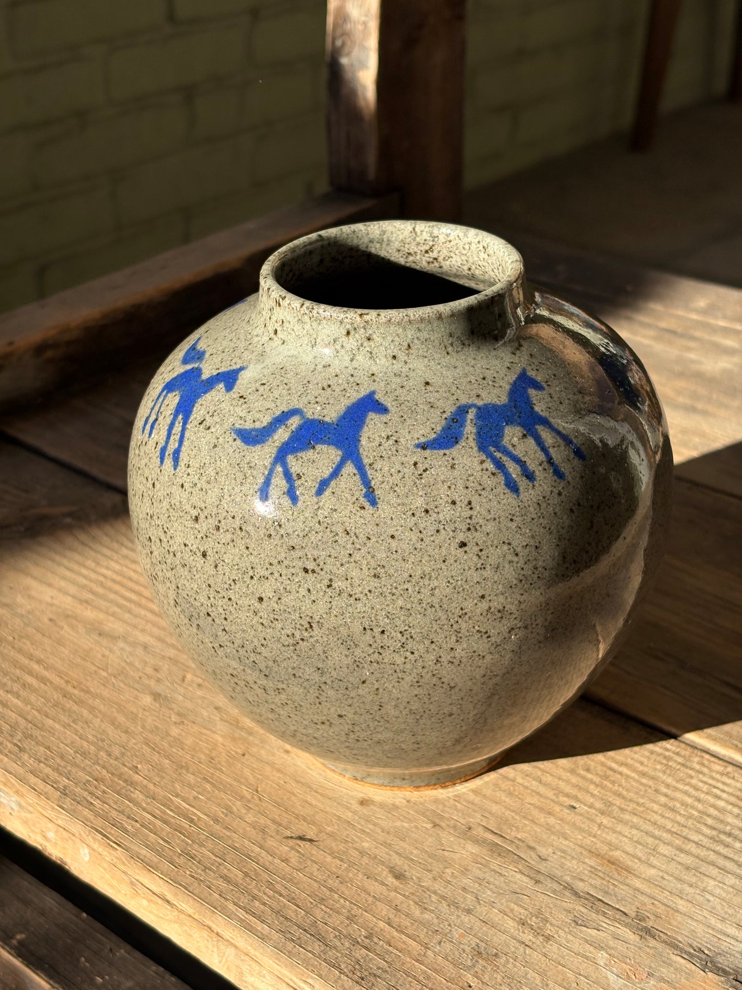 Running Horses vase