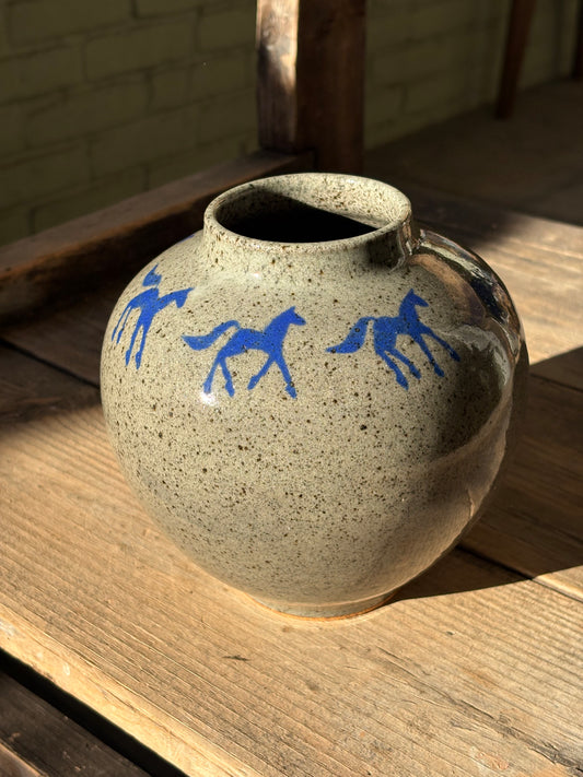 Running Horses vase