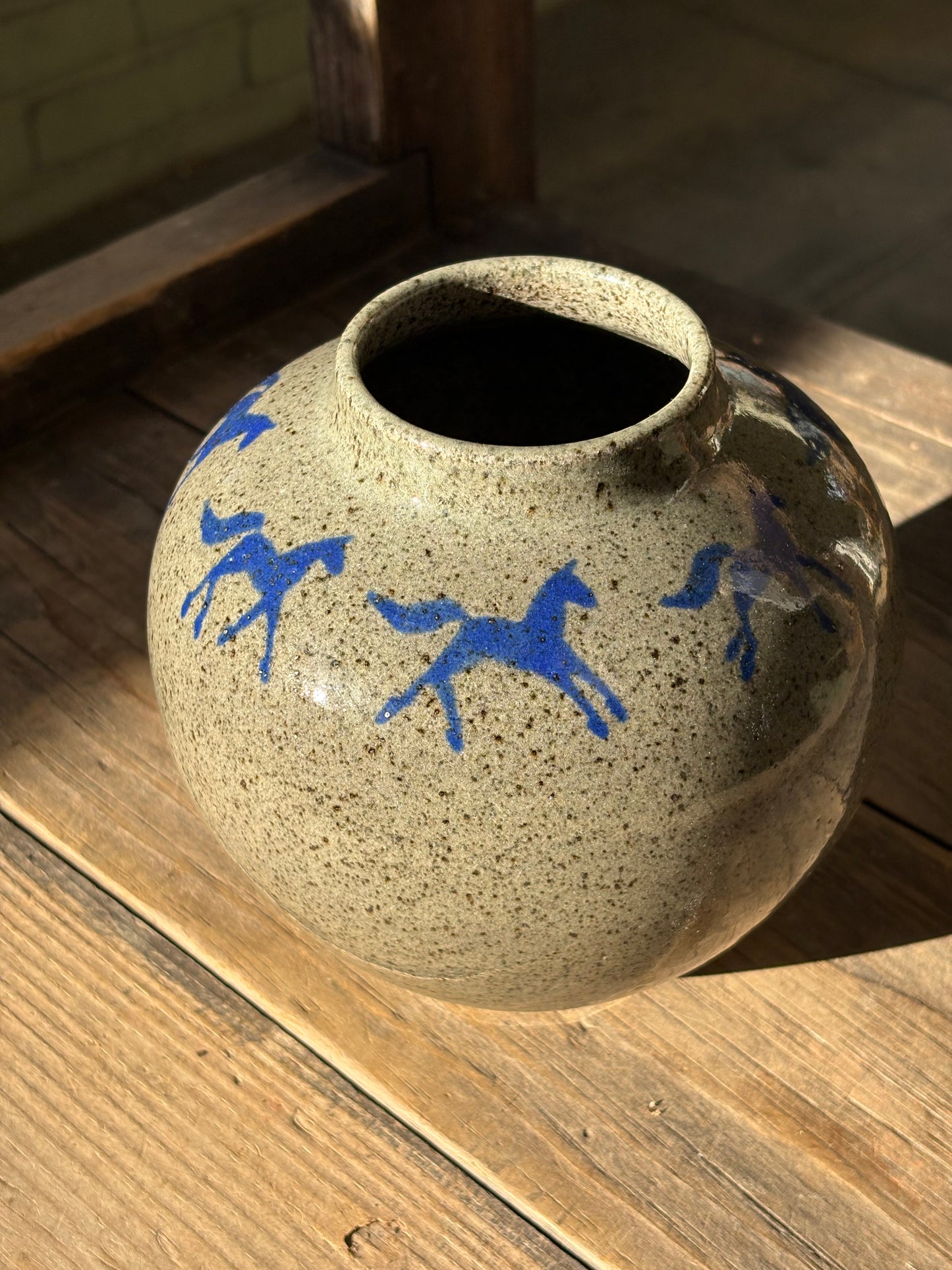 Running Horses vase