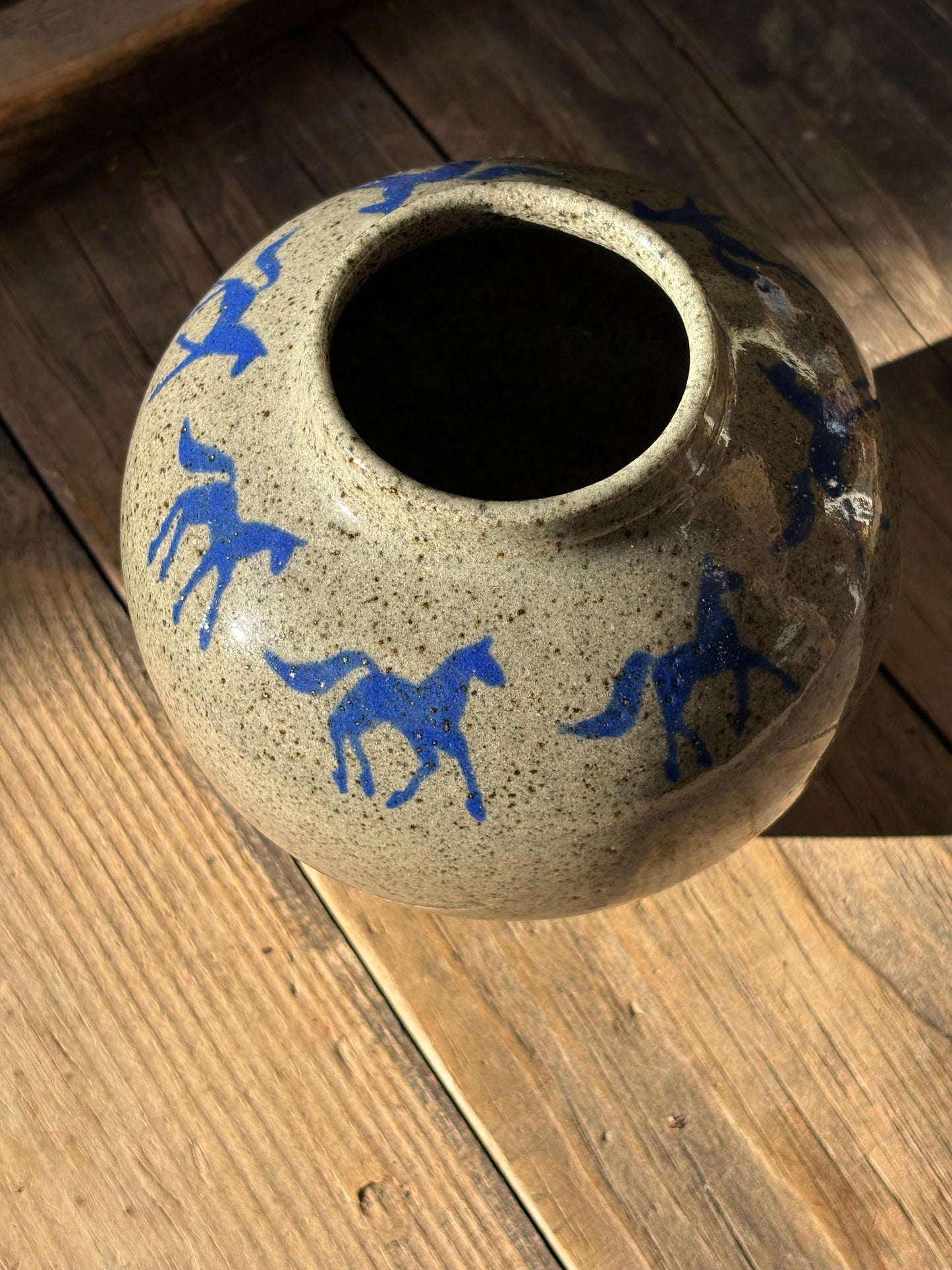 Running Horses vase