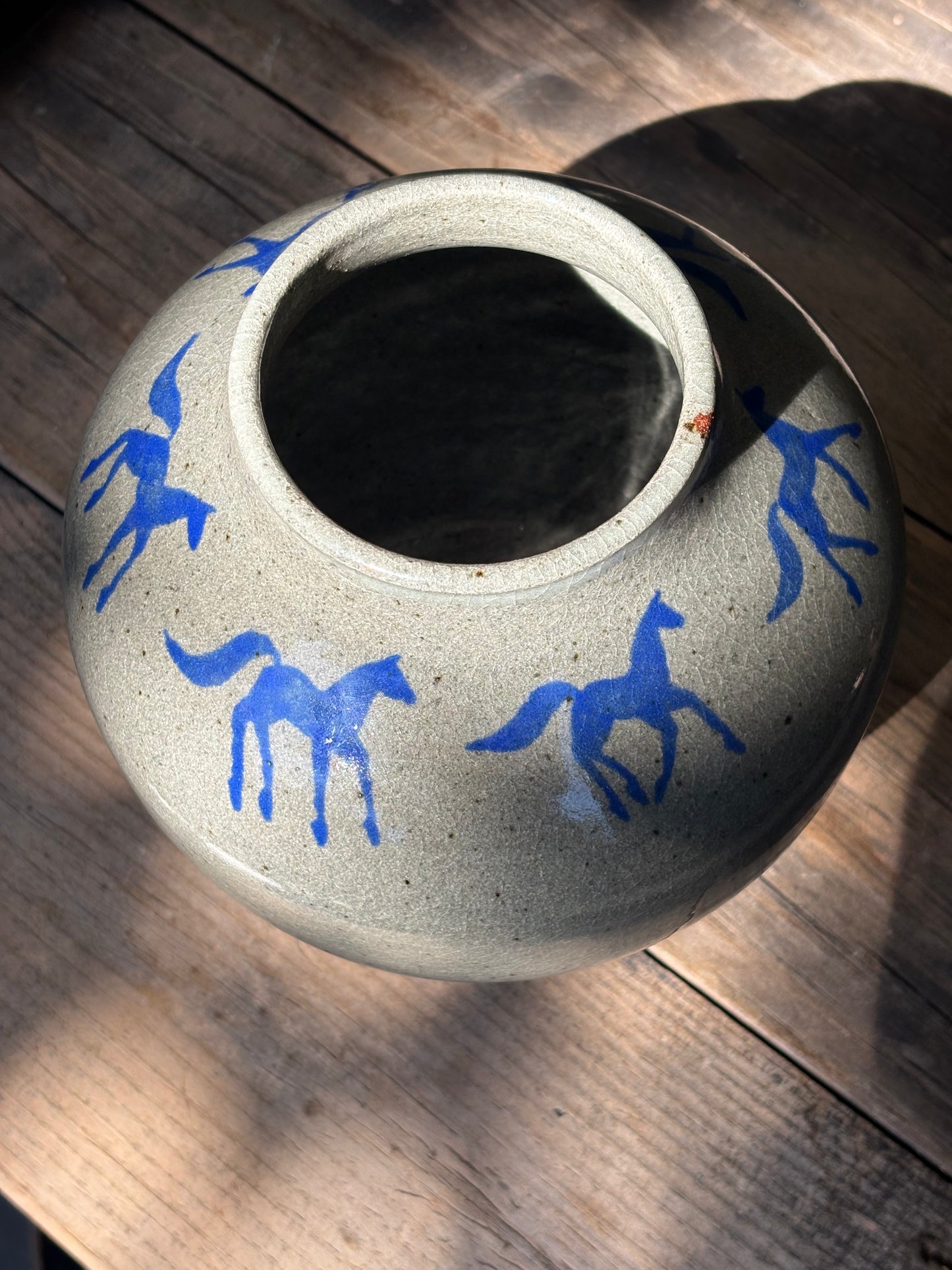 Running Horses vase