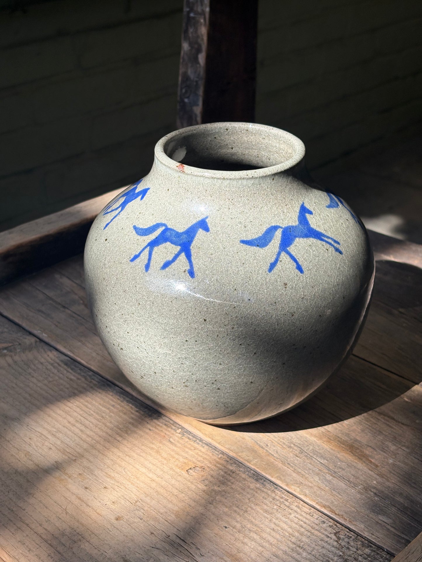 Running Horses vase