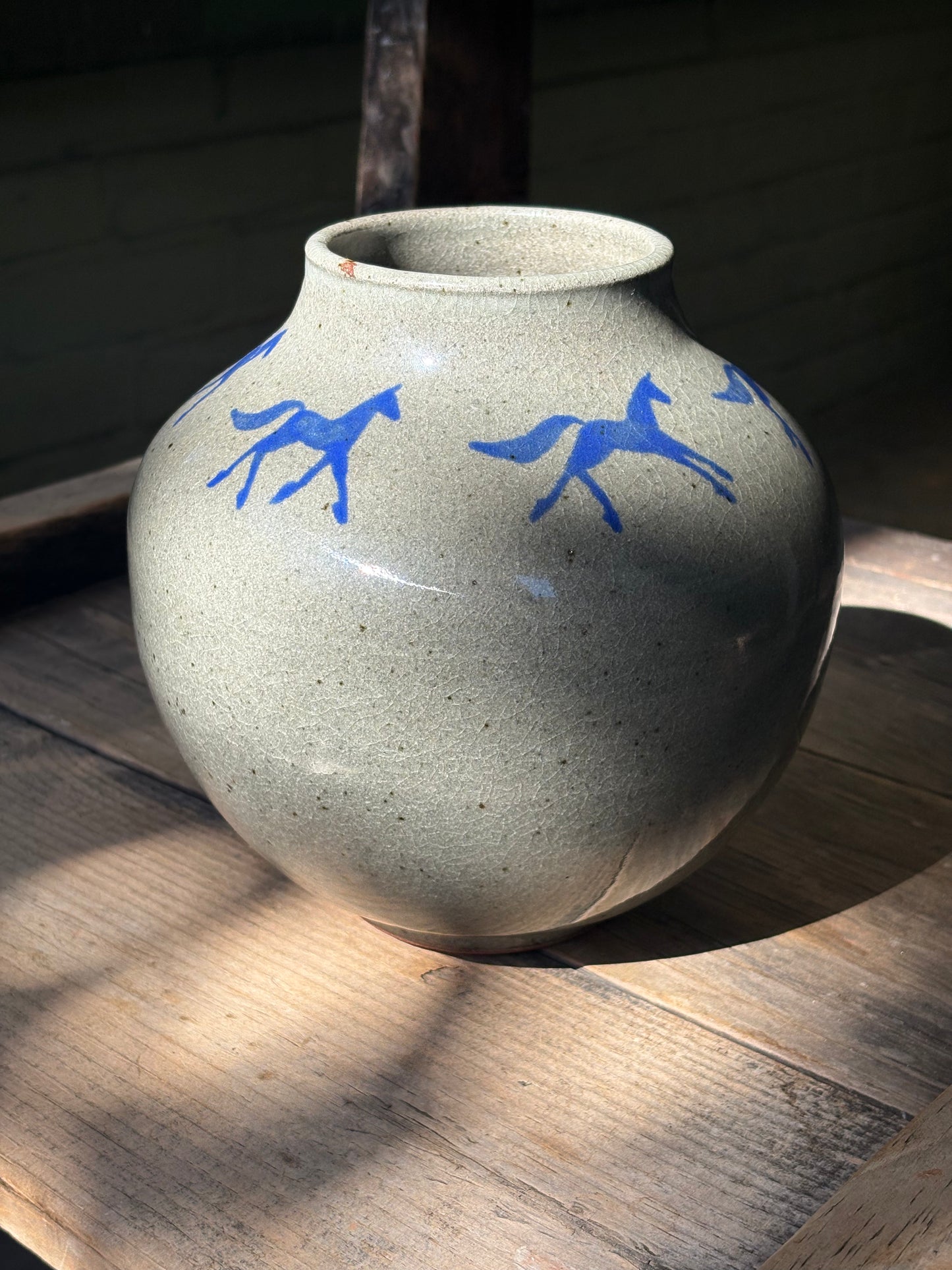 Running Horses vase