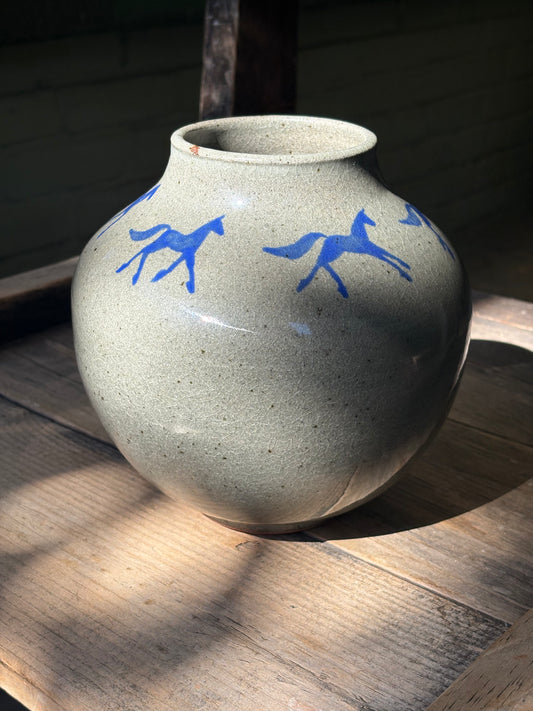 Running Horses vase