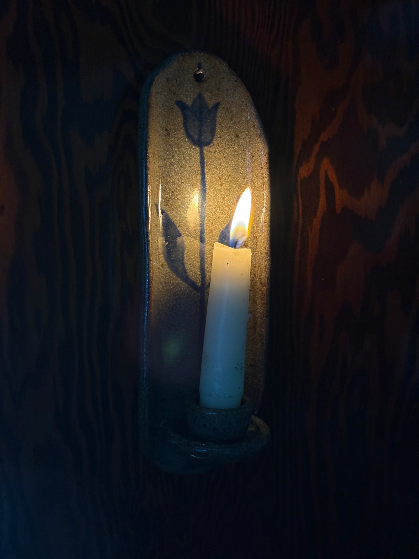 Tulip candle sconce