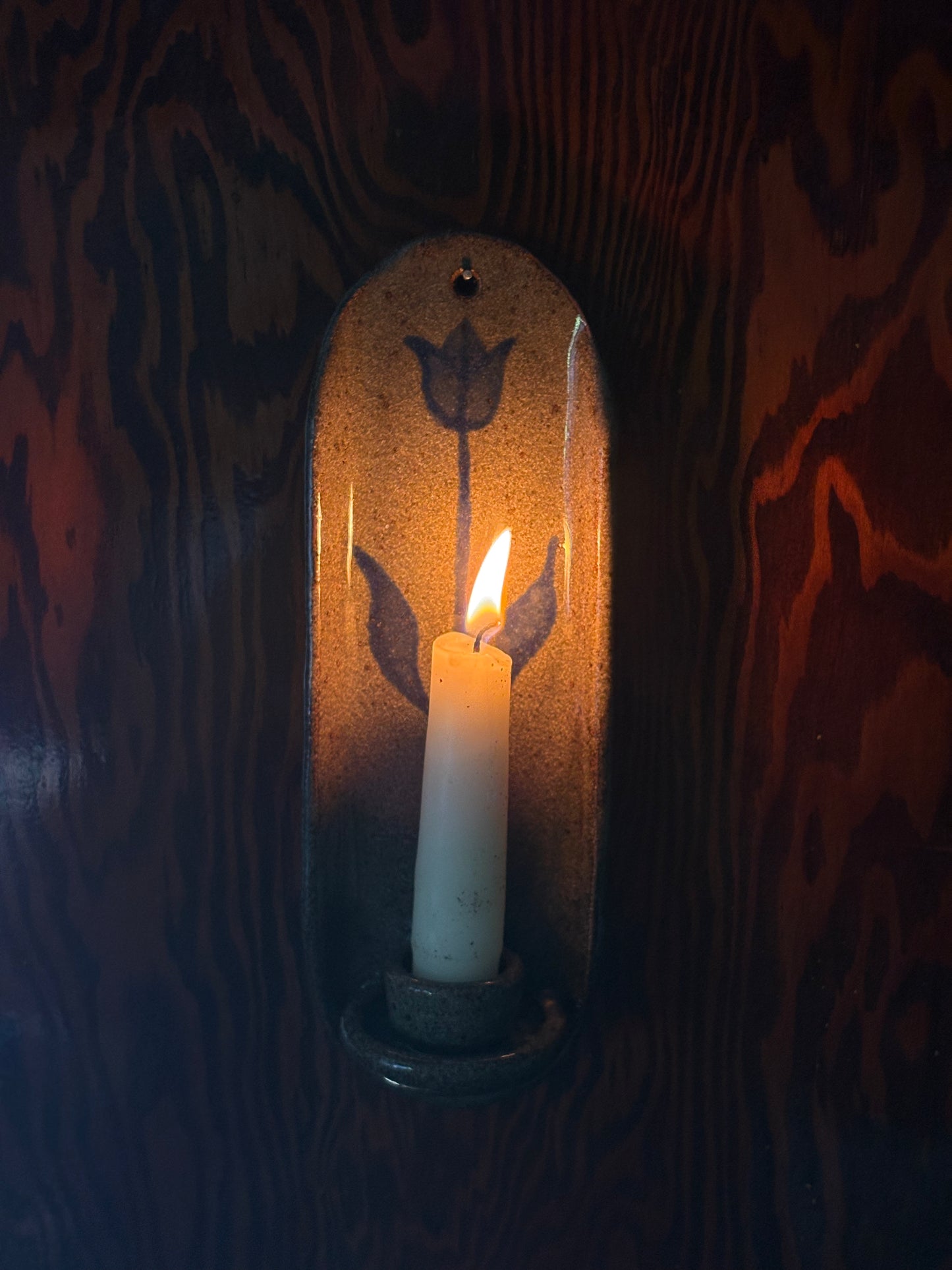 Tulip candle sconce