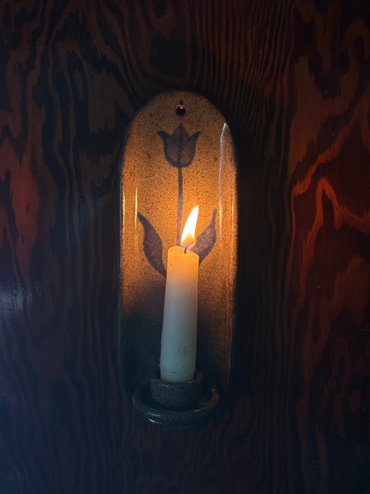 Tulip candle sconce
