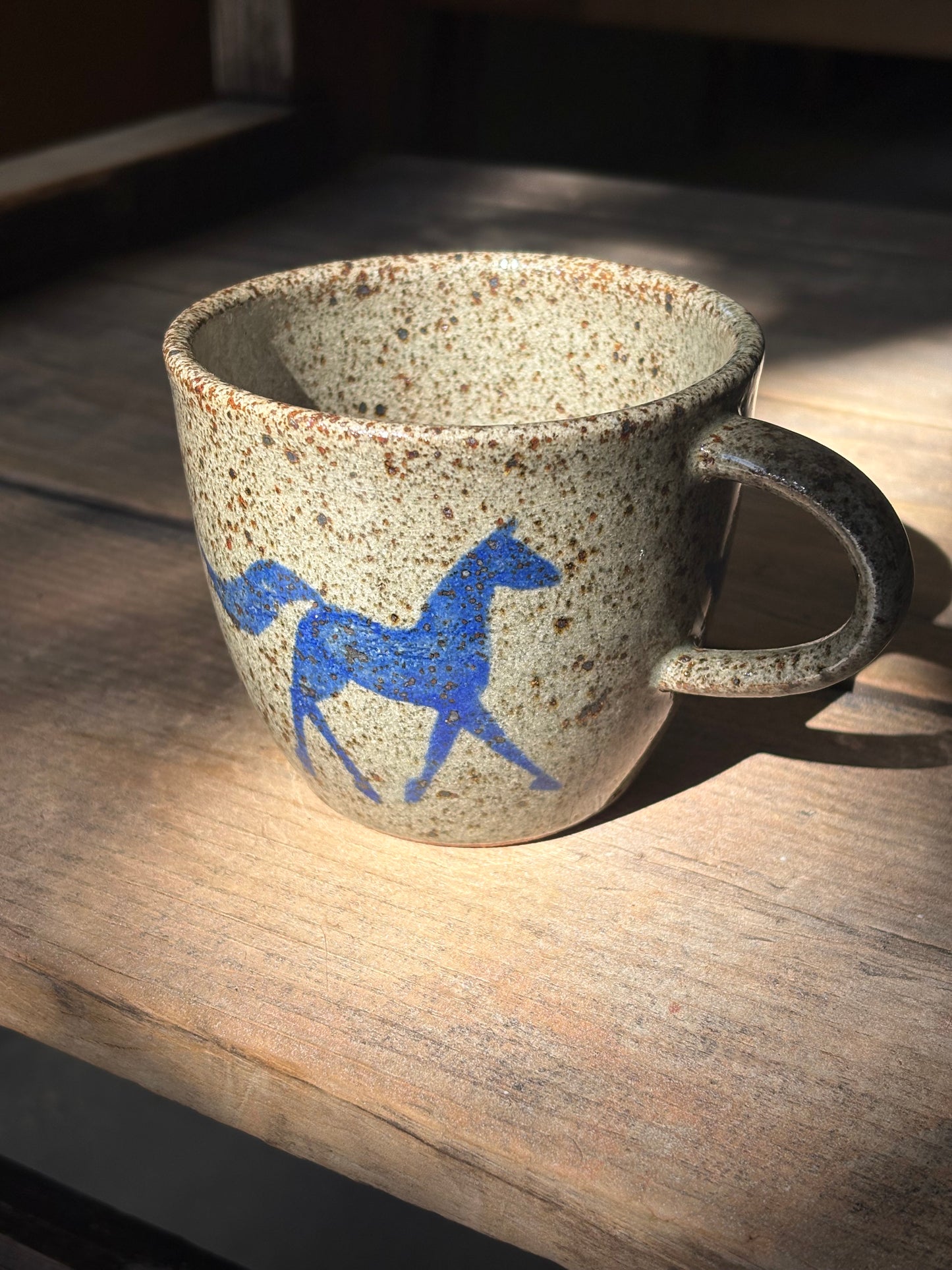 Three Horses wide mug