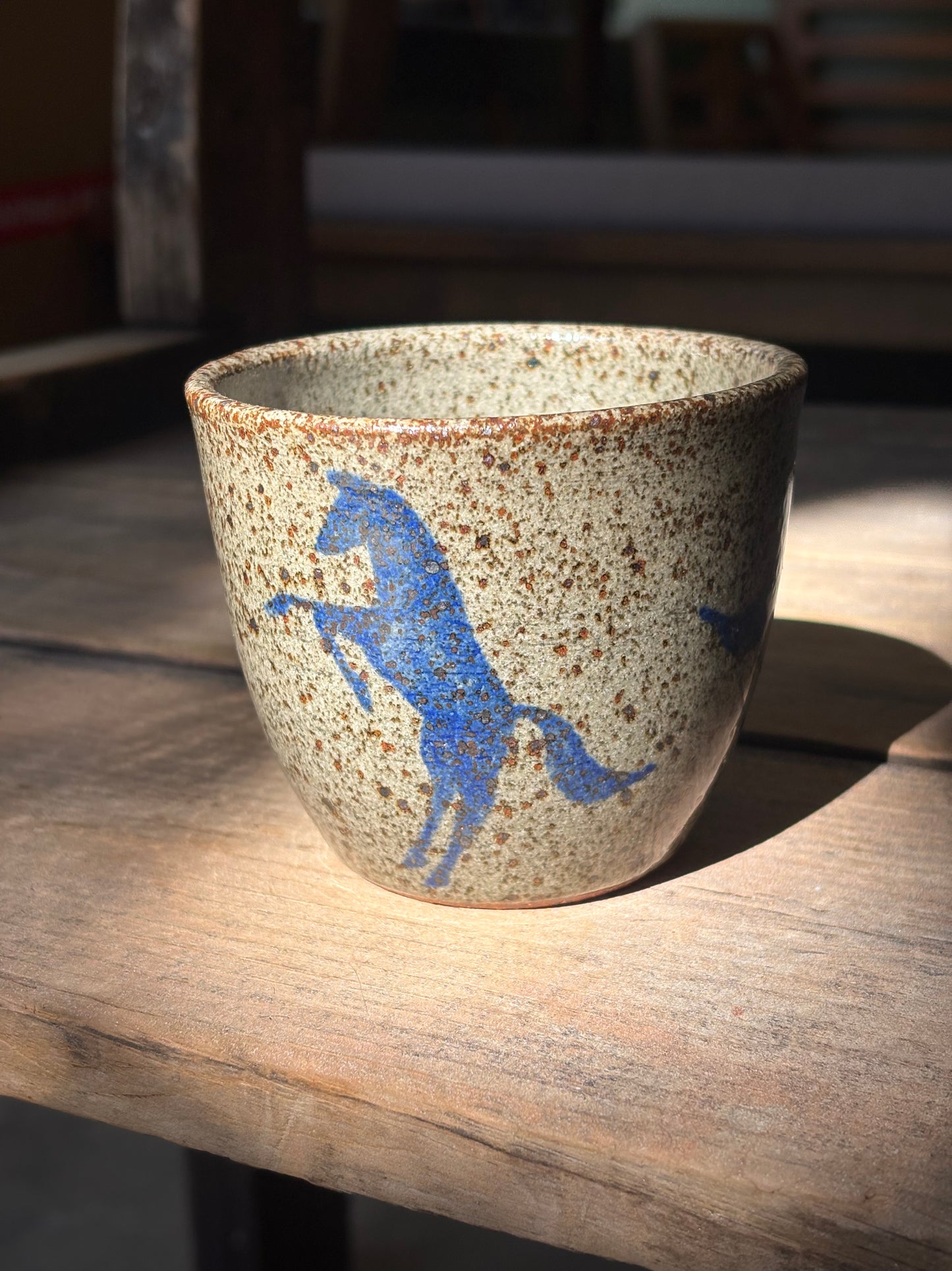 Three Horses wide mug