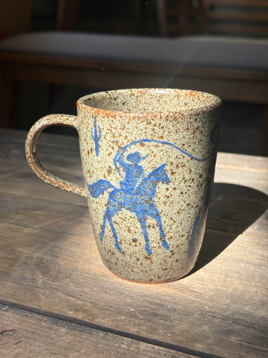 Lassoing Cowboy and Bull mug