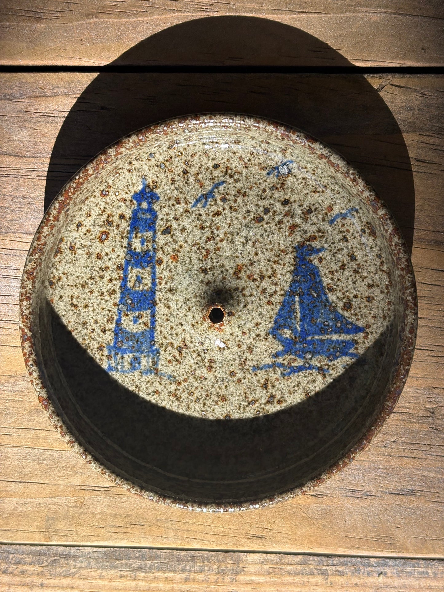Ship and Lighthouse incense holder