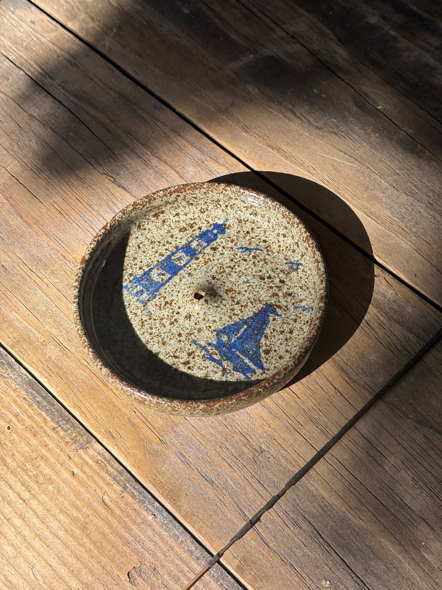 Ship and Lighthouse incense holder