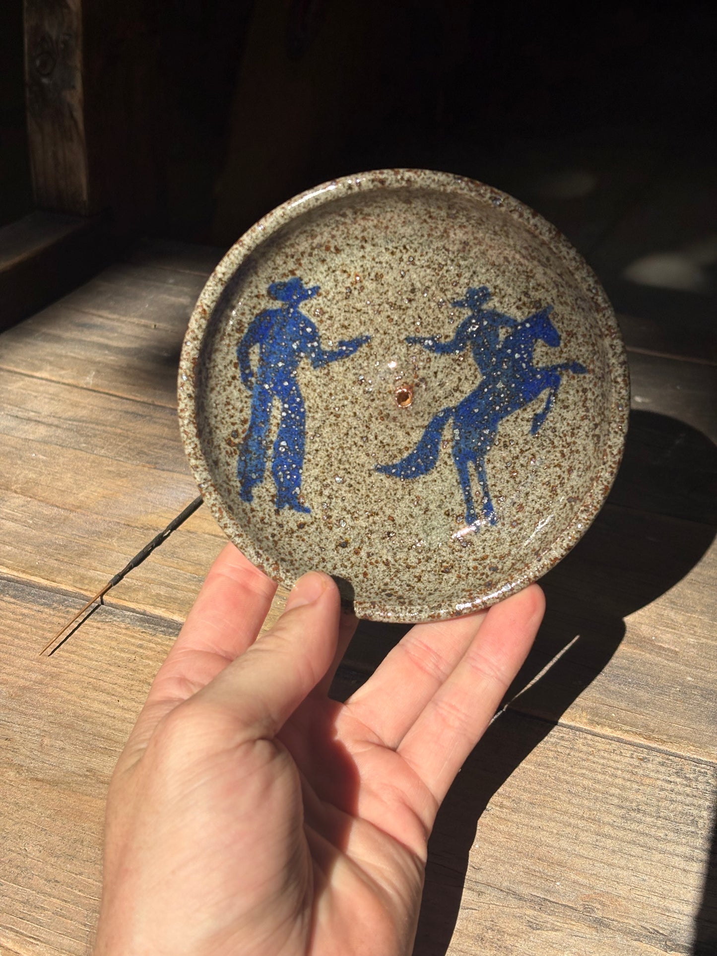 Cowboy Shootout incense holder