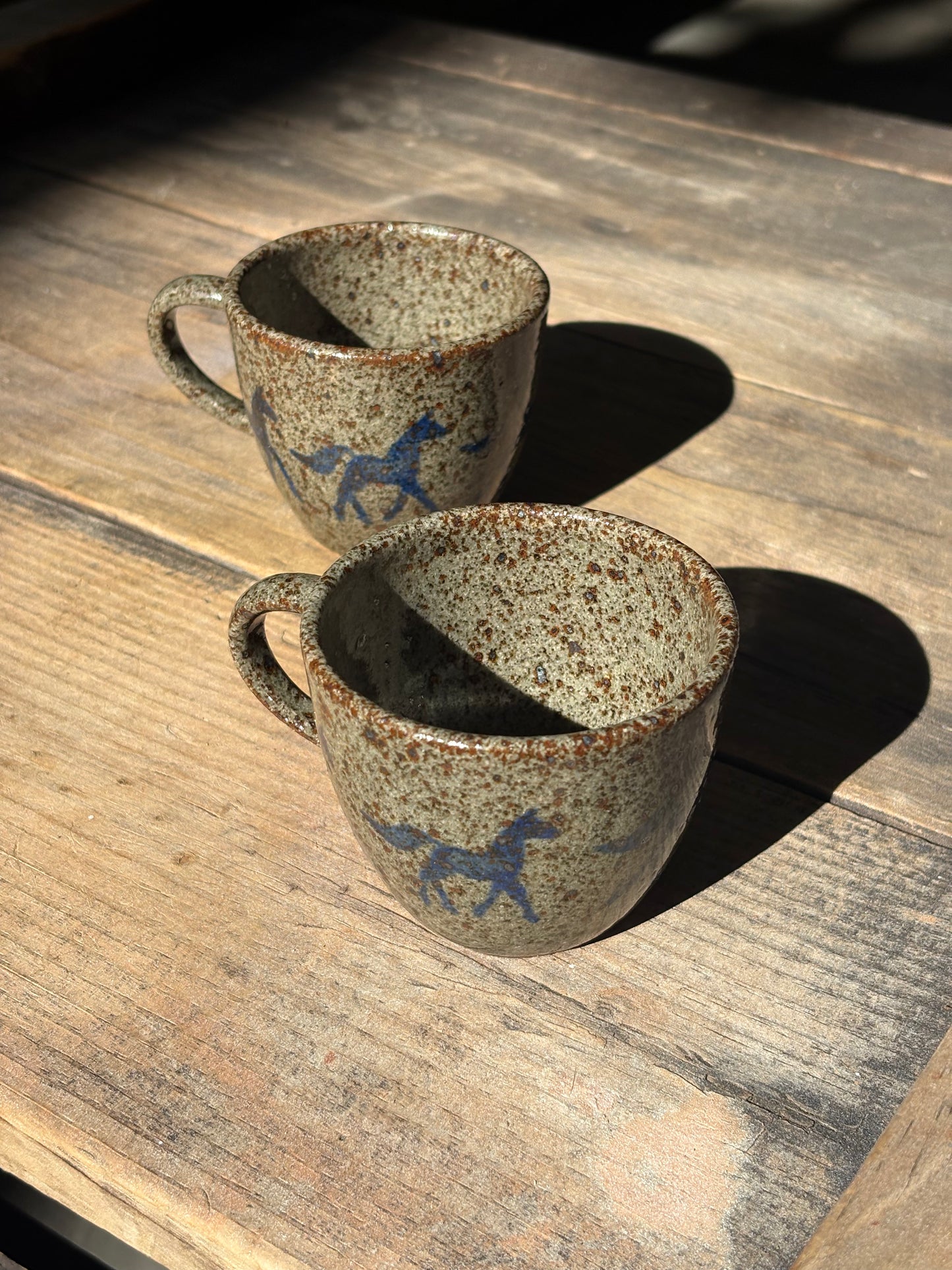 Running Horses espresso mug set