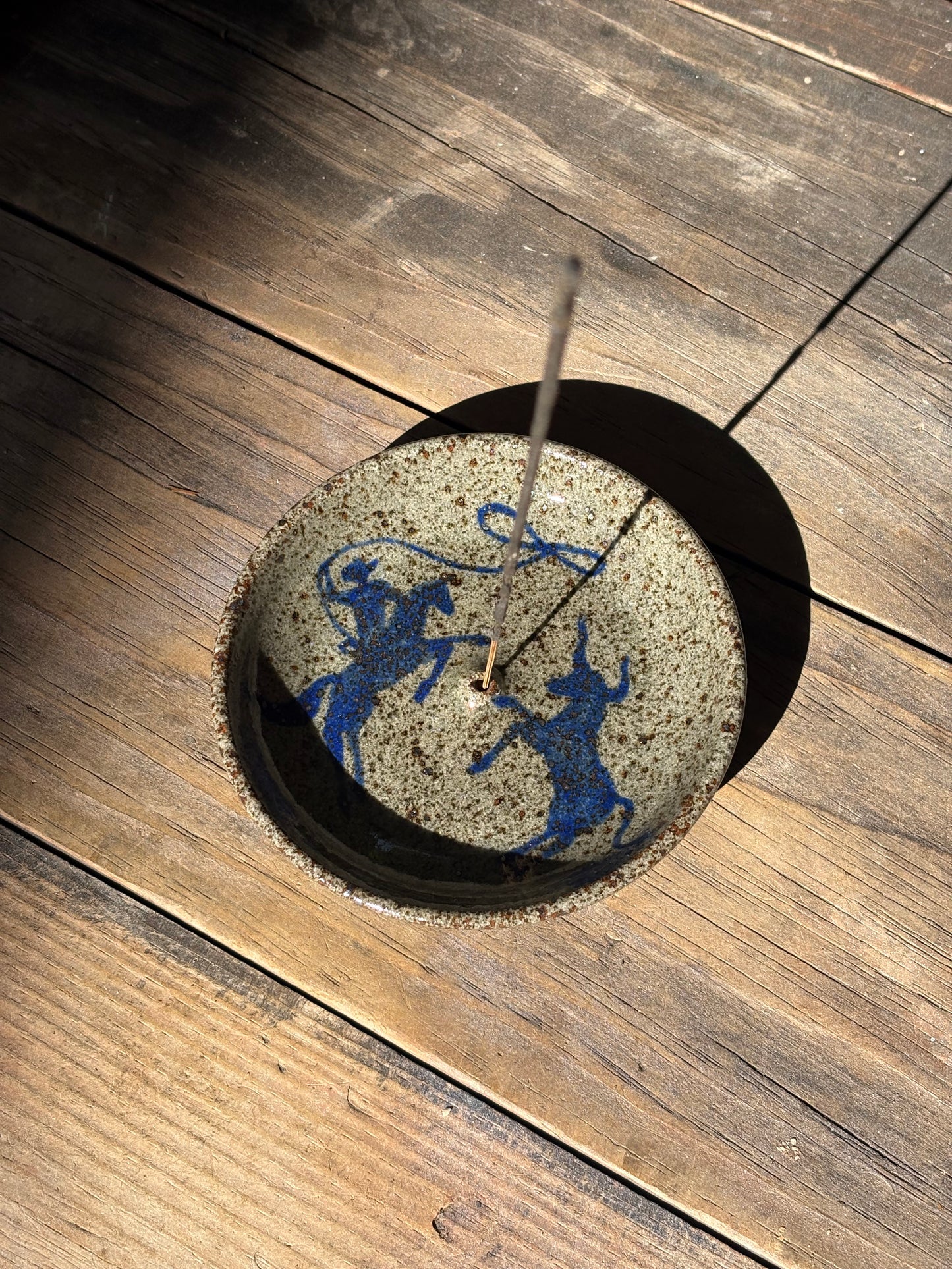 Lassoing Cowboy and Bull incense holder